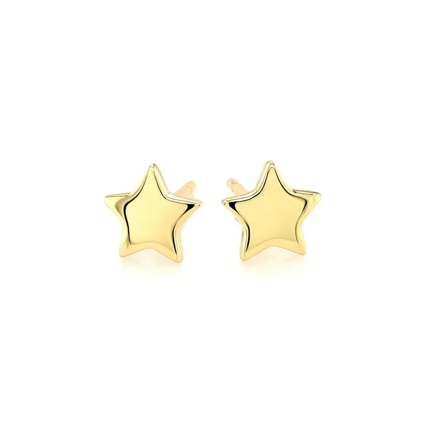 Star Stud Earrings in 14K Yellow Gold RCJ