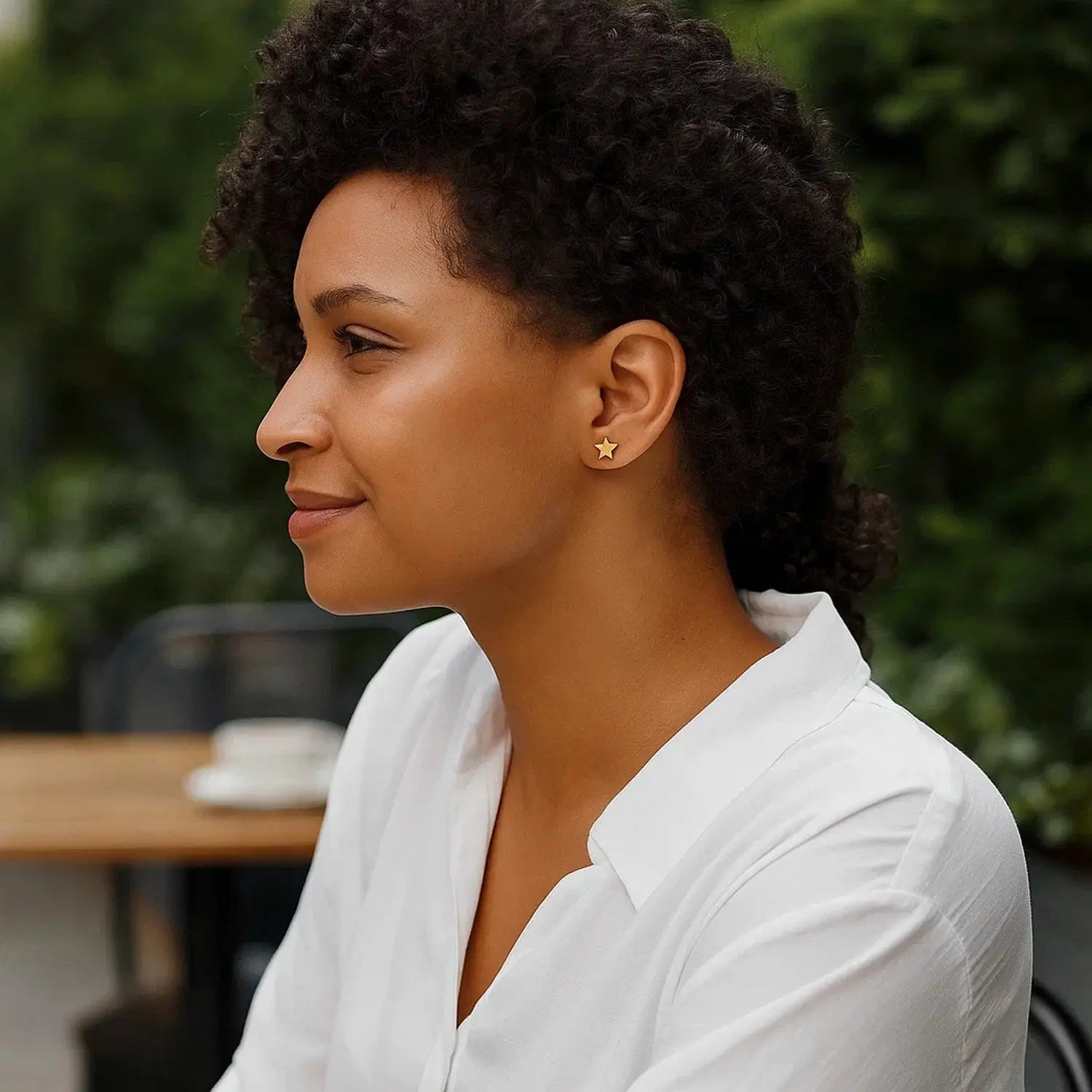 Star Stud Earrings in 14K Yellow Gold RCJ