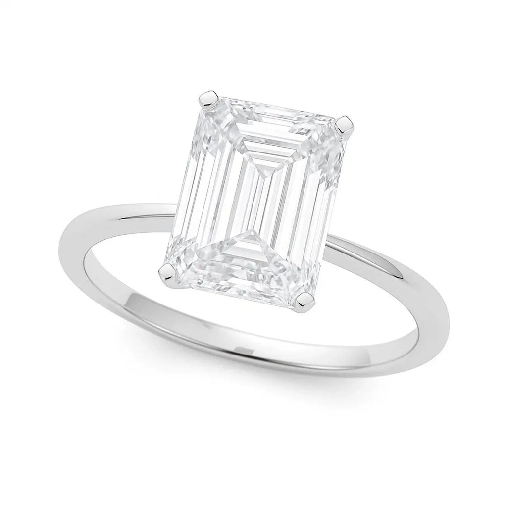 5 ct tw Radiant Cut Diamond Solitaire Ring in 14K White Gold RCJ
