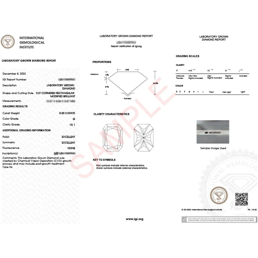 5 ct tw Radiant Cut Diamond Solitaire Ring in 14K White Gold RCJ