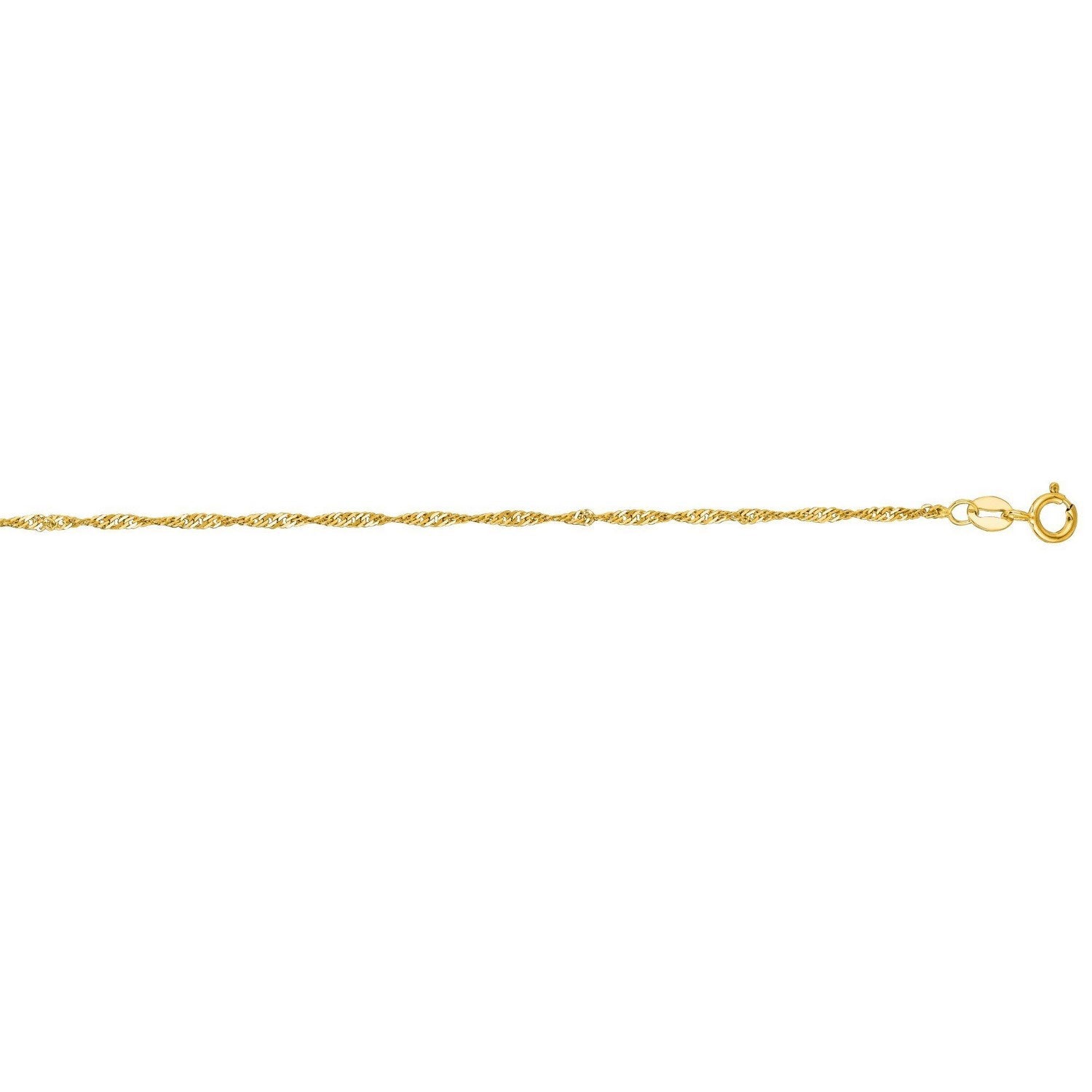 10k Yellow Gold Singapore Anklet 1.5mm Anklets RCJ