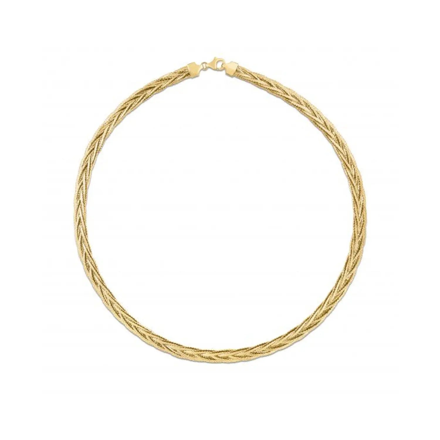 Woven Chain Necklace in 14K Yellow Gold RCJ