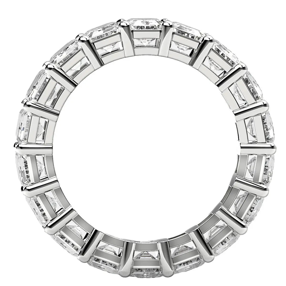 8 ct tw Emerald Cut Lab Grown Diamond Eternity Ring in 14k White Gold RCJ