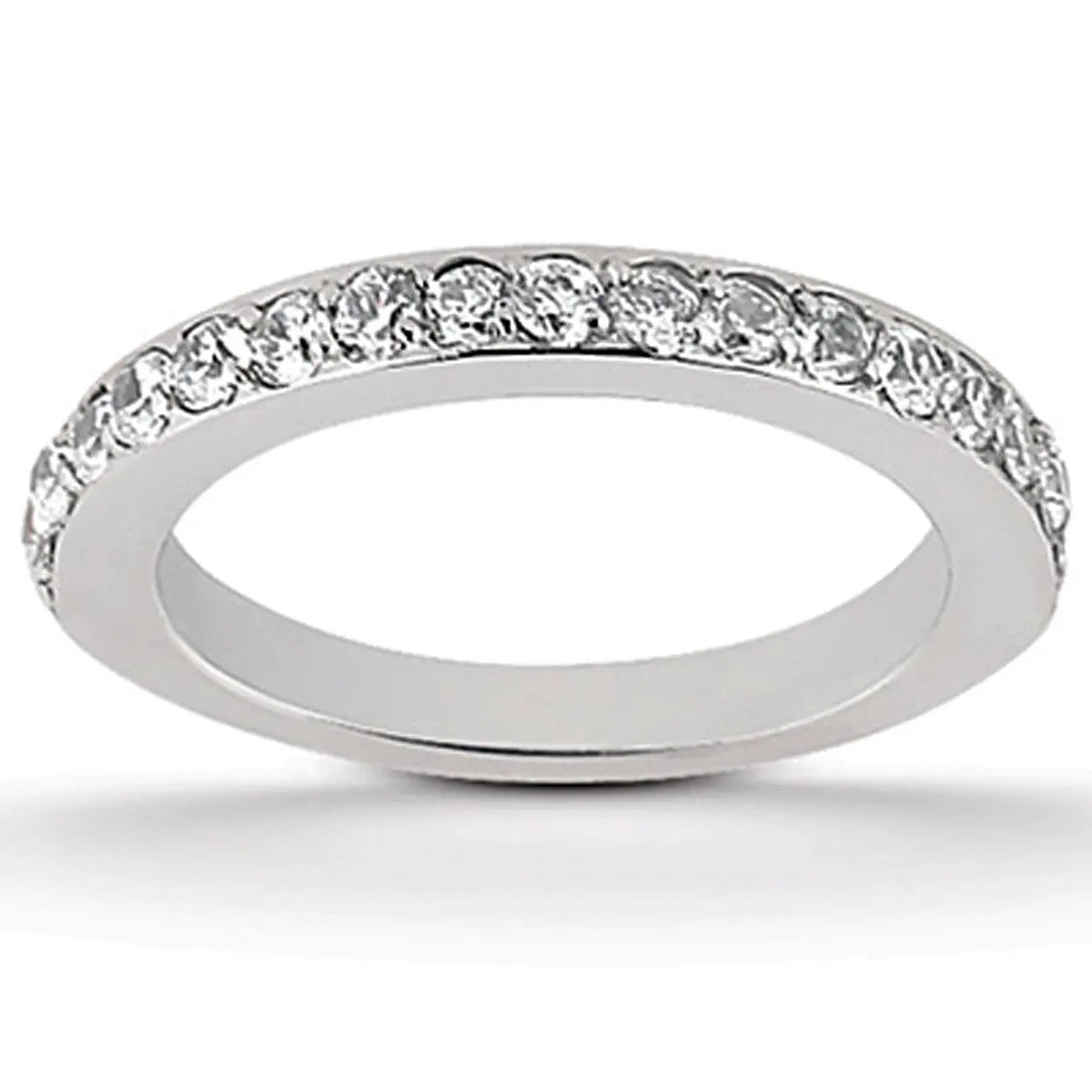 1/4 ct tw Diamond Pave Wedding Band in 14K White Gold RCJ