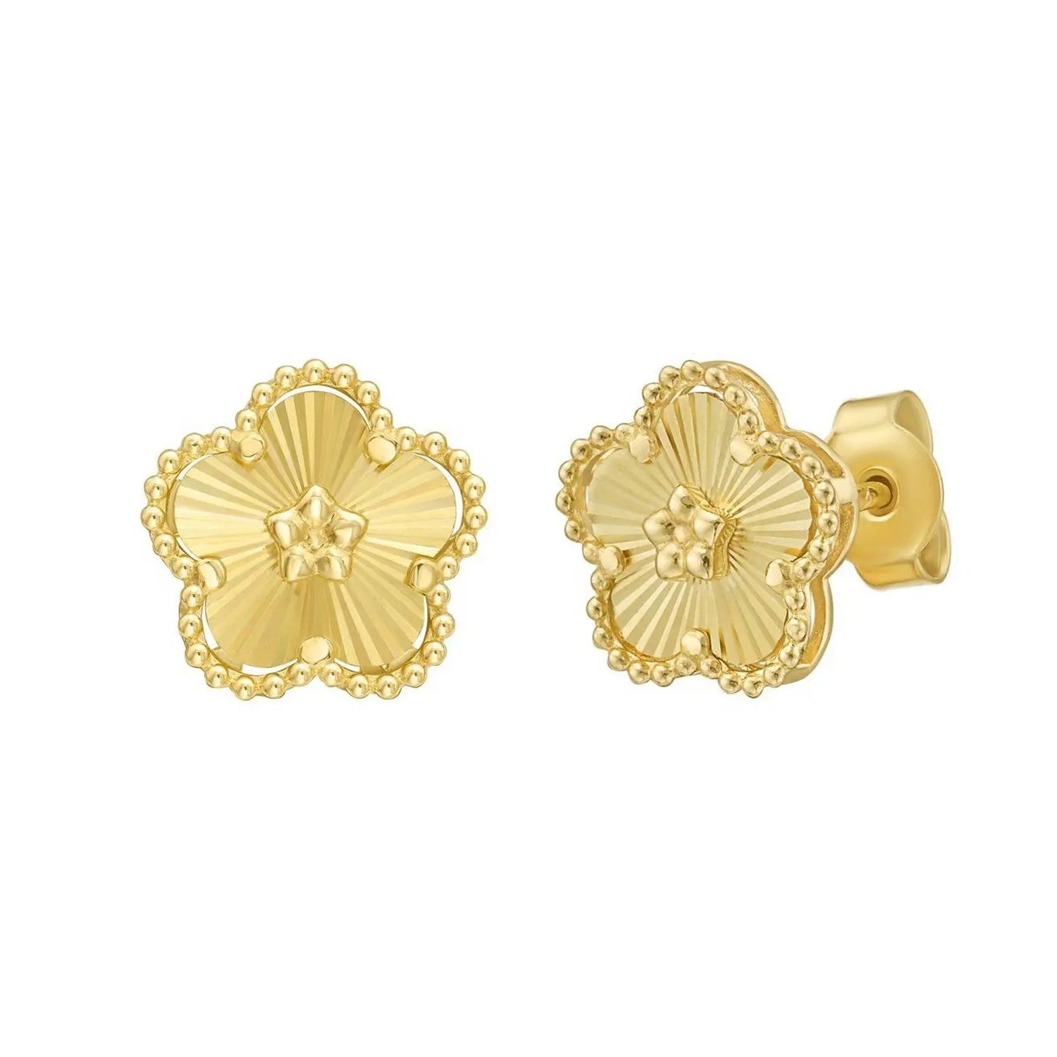Daisy Stud Earrings in 14K Yellow Gold RCJ