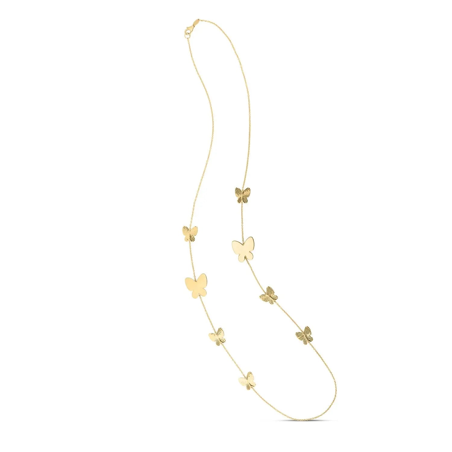 Graduated Butterfly Necklace in 14K Yellow Gold RCJ