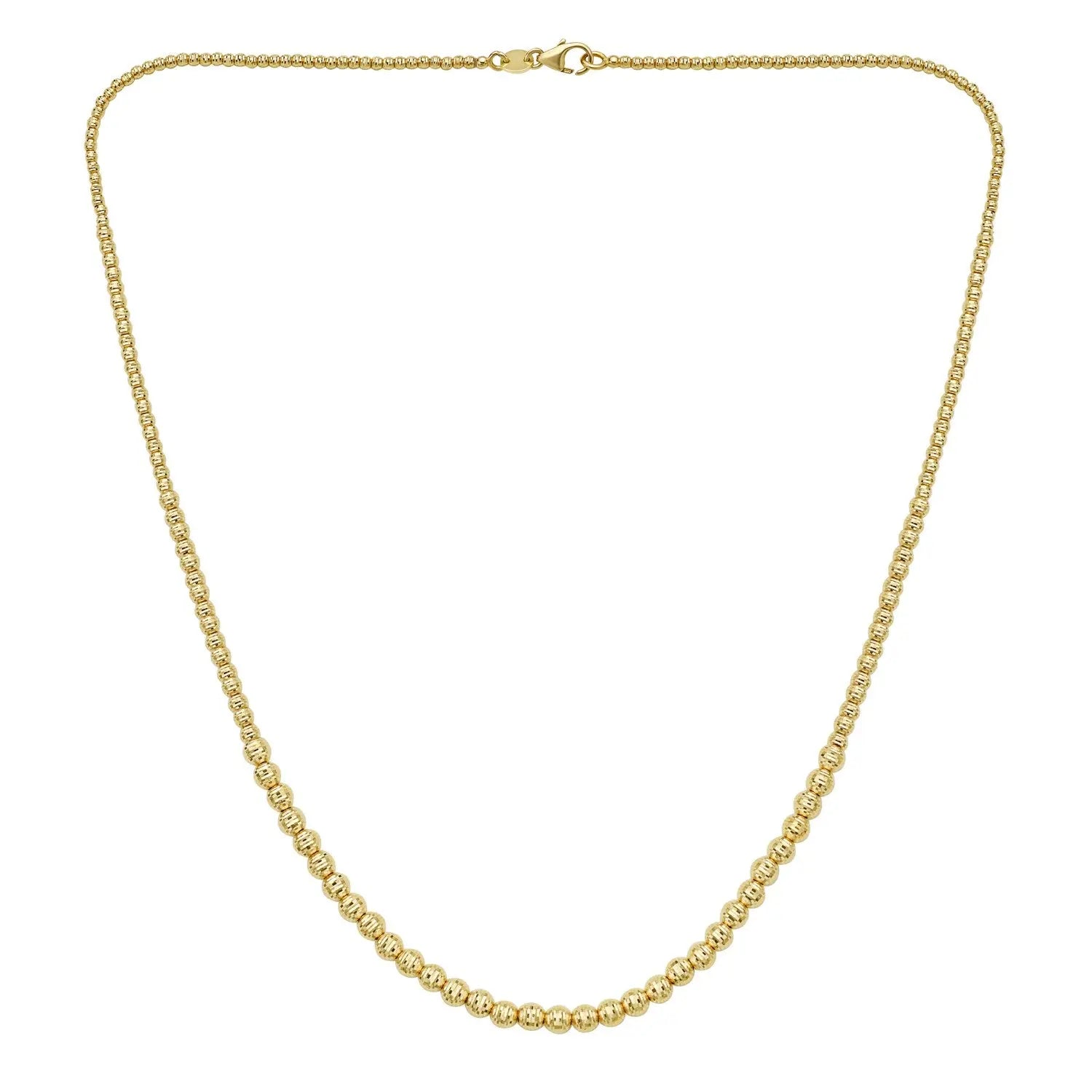 Graduated Bead Necklace in 14K Yellow Gold RCJ
