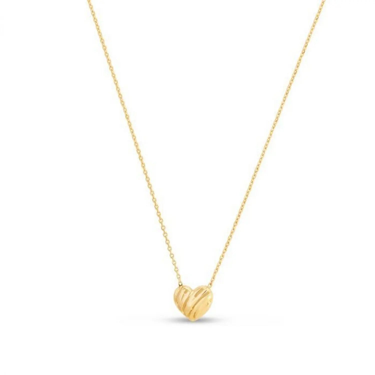 Scribble Heart Pendant Necklace in 14K Yellow Gold RCJ