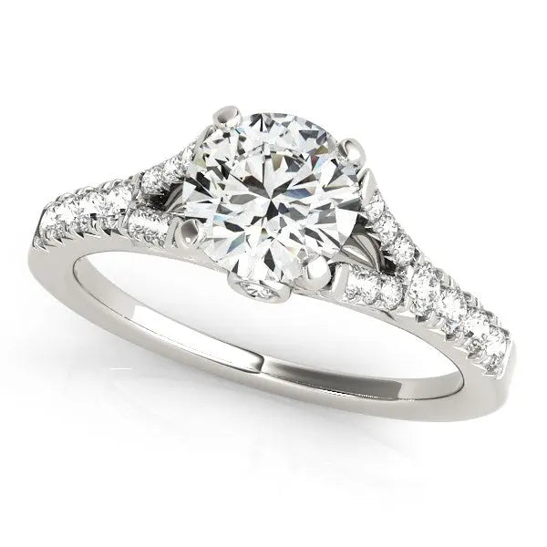 1 3/8 ct tw Diamond Split Shank Engagement Ring in 14K White Gold RCJ
