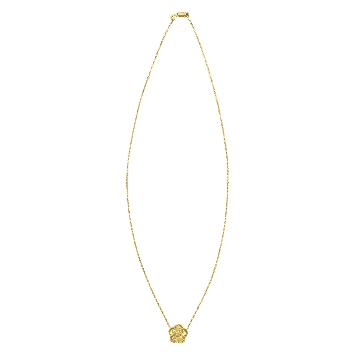 Flower Pendant Necklace in 14K Yellow Gold RCJ