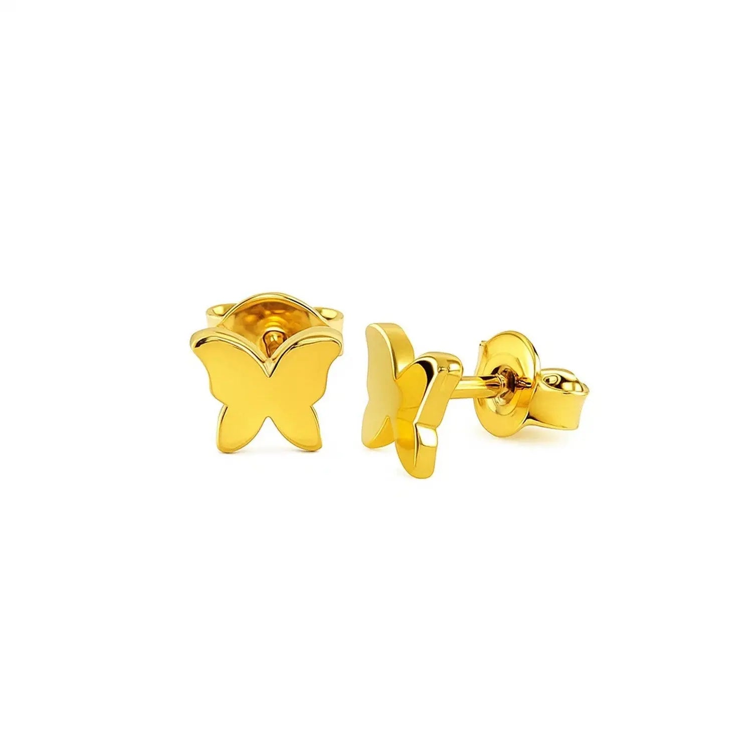 Butterfly Stud Earrings in 14K Yellow Gold RCJ