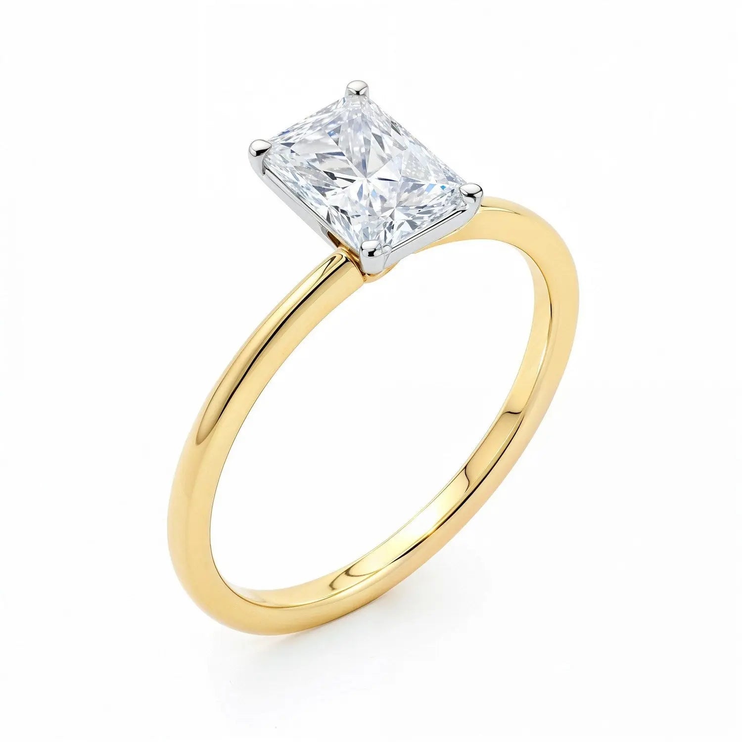 1 1/2 ct tw Radiant Cut Diamond Solitaire Ring in 10K Yellow Gold RCJ