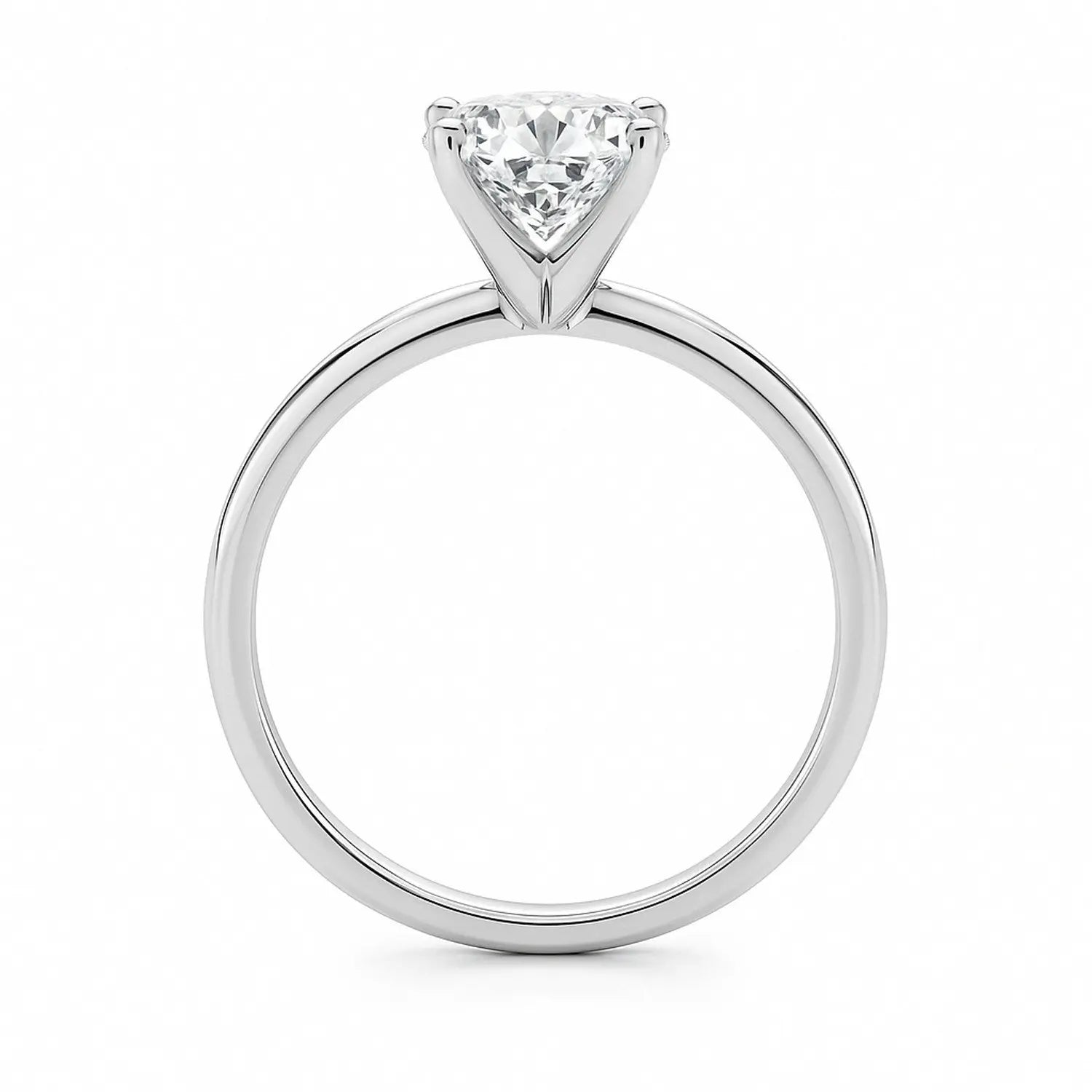 1 1/2 ct tw Cushion Cut Diamond Solitaire Ring in 14K White Gold RCJ