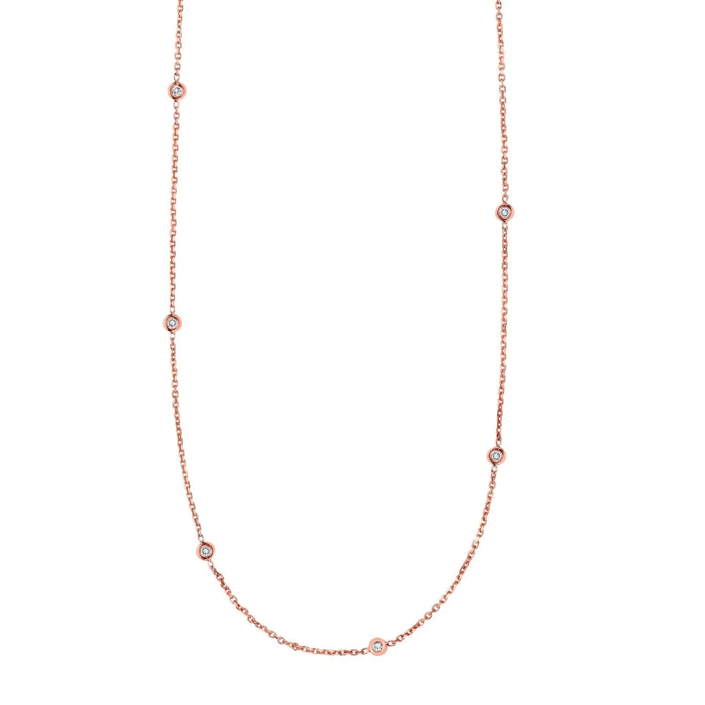 Diamonds by the Yard Necklace in 14K Rose Gold RCJ