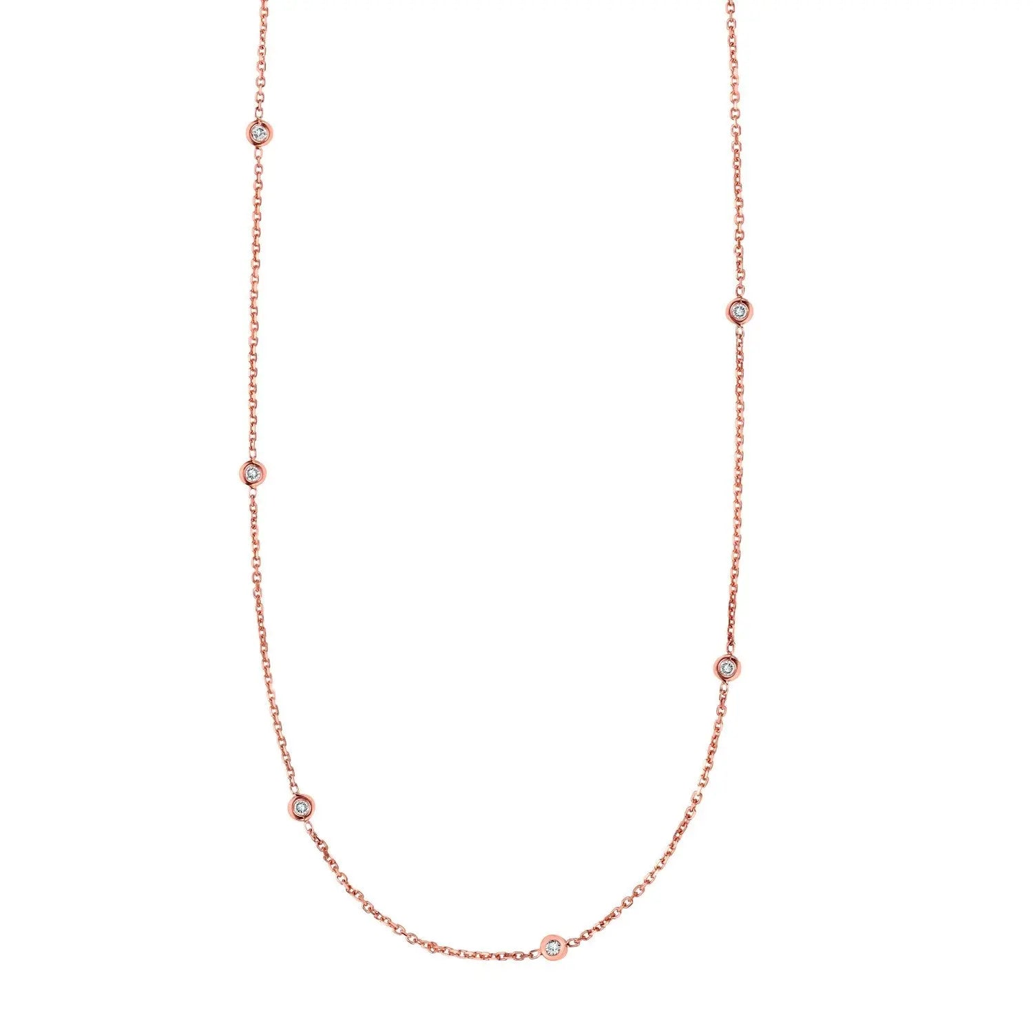Diamonds by the Yard Necklace in 14K Rose Gold RCJ