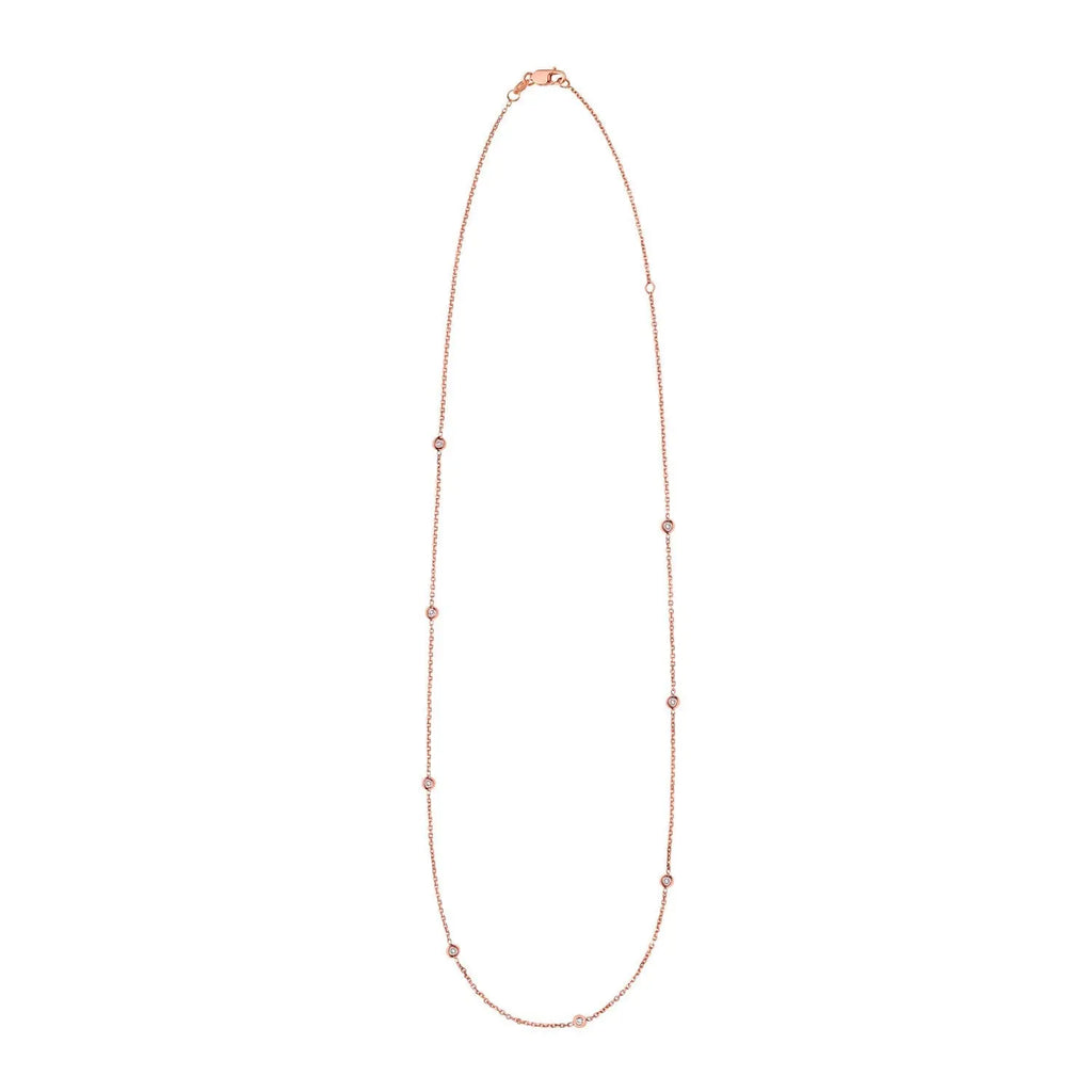 Diamonds by the Yard Necklace in 14K Rose Gold RCJ