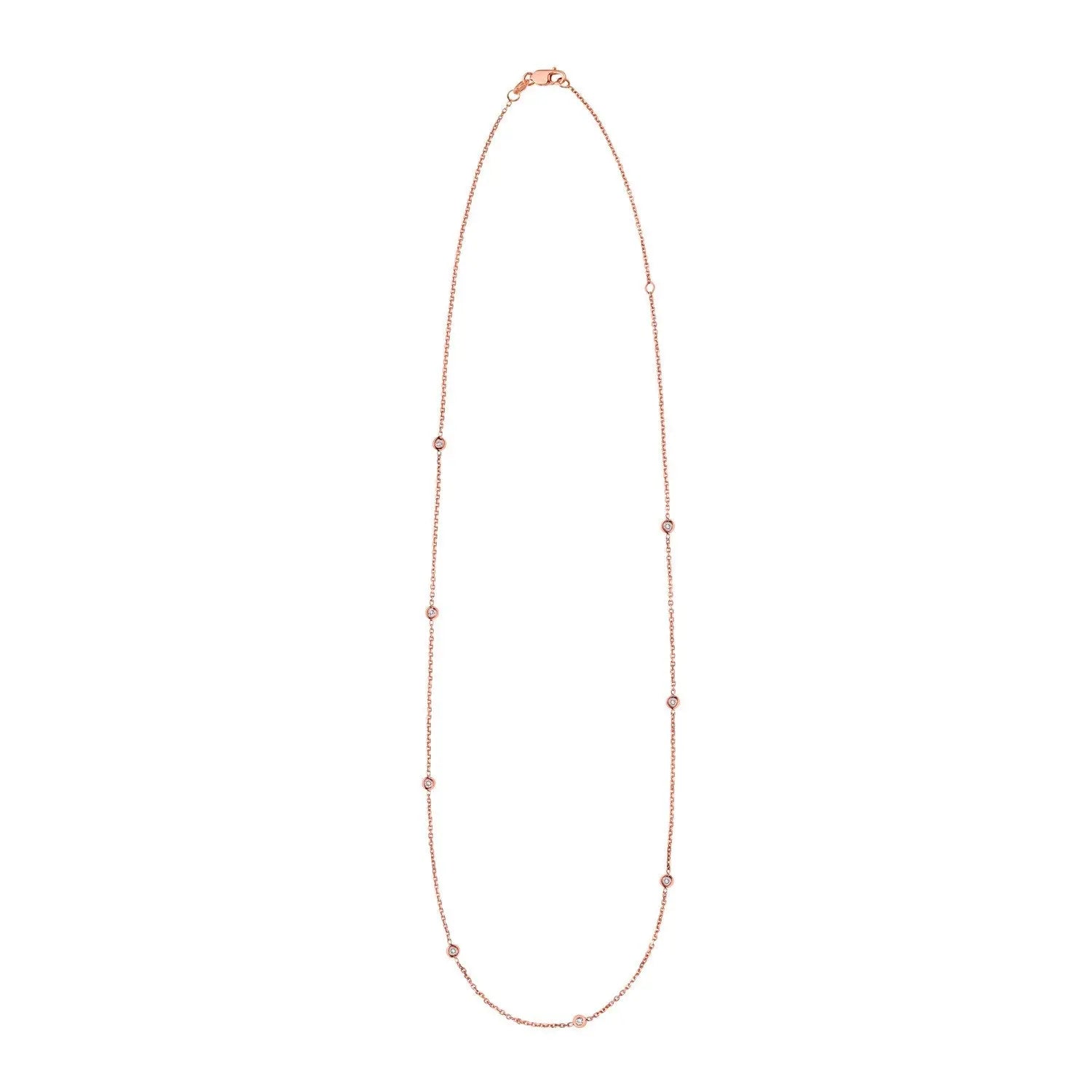 Diamonds by the Yard Necklace in 14K Rose Gold RCJ