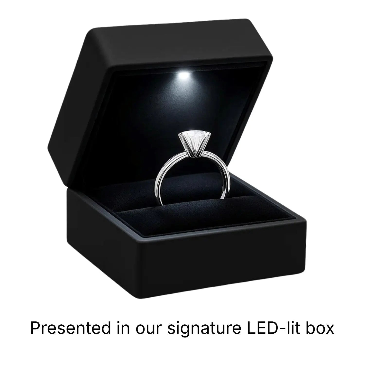 1 1/2 ct tw Radiant Cut Diamond Solitaire Ring in 14K White Gold RCJ