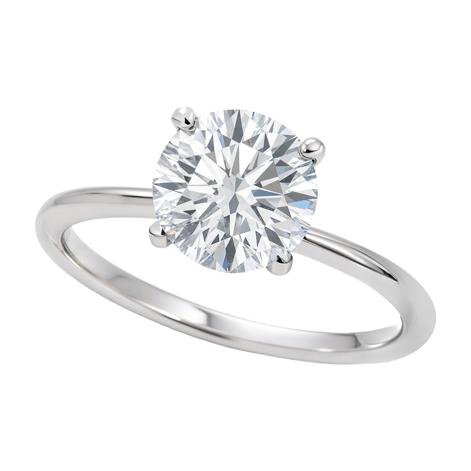 1 1/2 ct tw Round Diamond Solitaire Ring in 14K White Gold RCJ