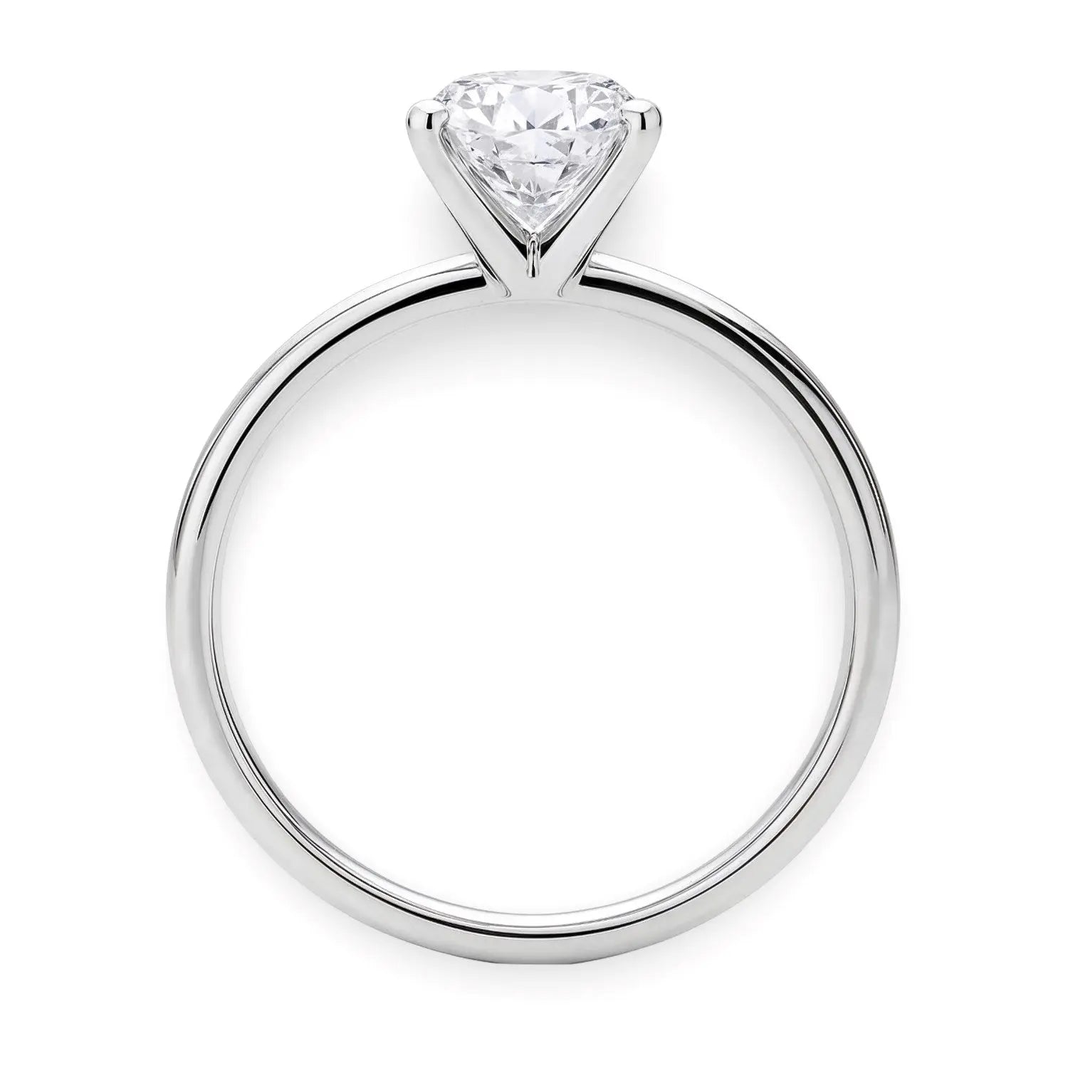 1 1/2 ct tw Round Diamond Solitaire Ring in 14K White Gold RCJ