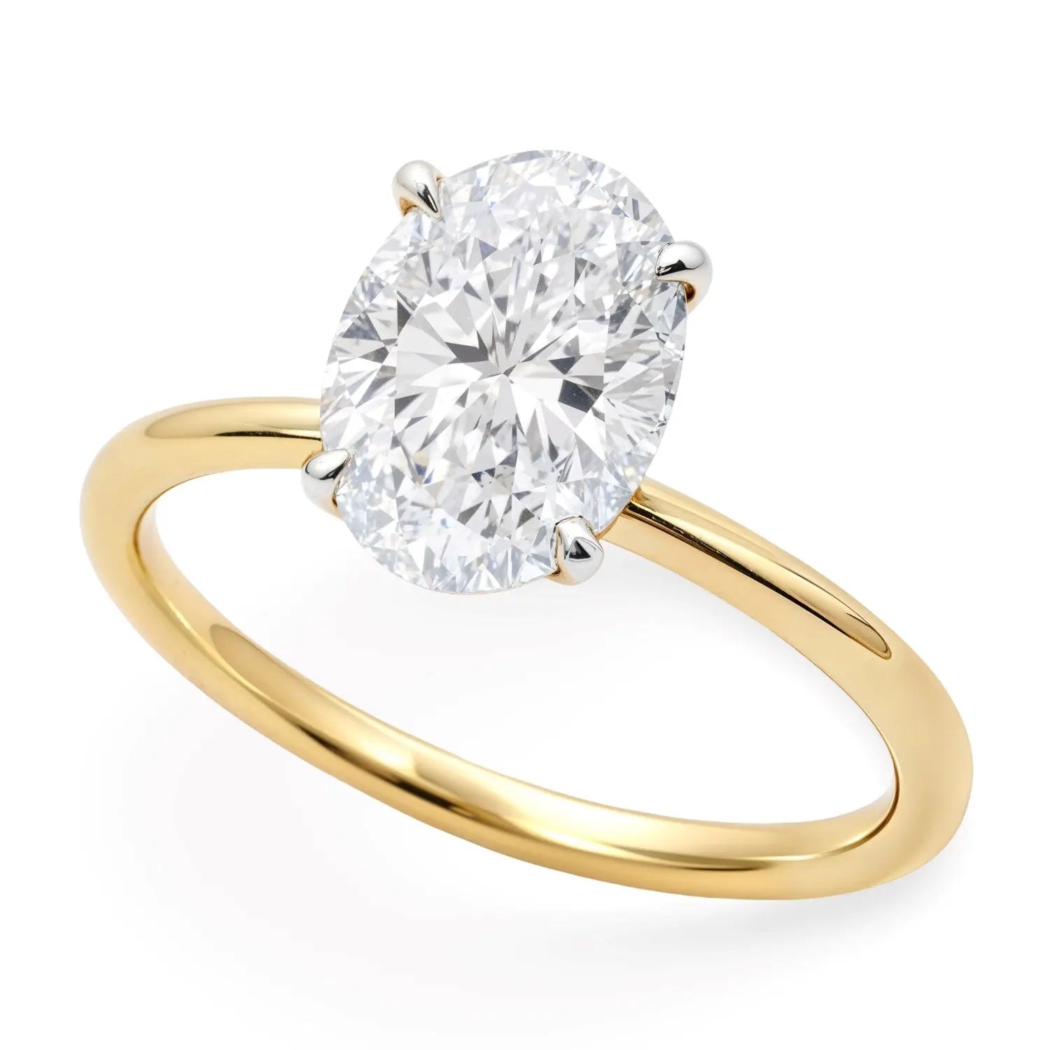 1 1/2 ct tw Oval Diamond Solitaire Ring in 14K Yellow Gold RCJ