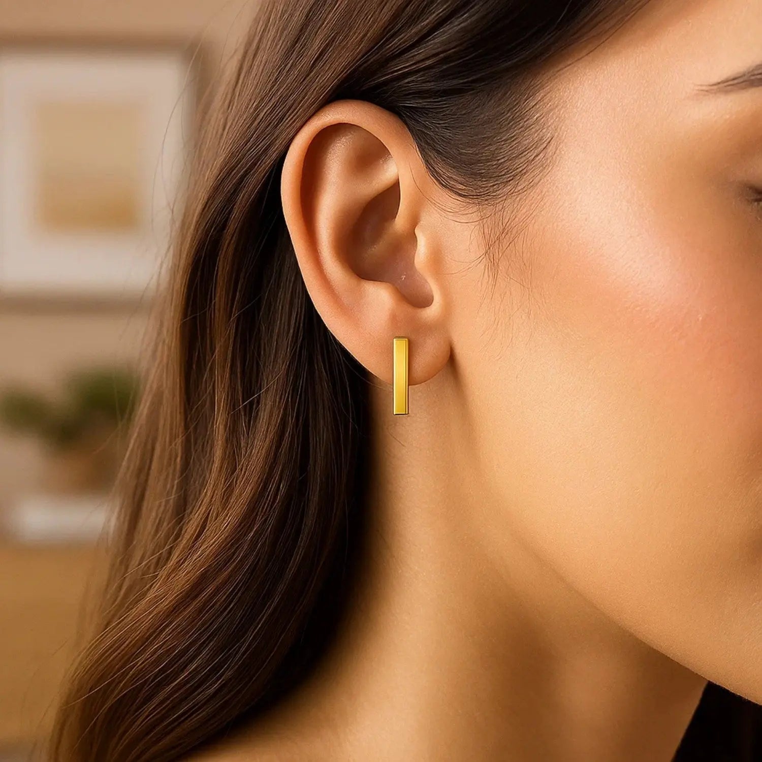 Bar Post Earrings in 14k Yellow Gold RCJ