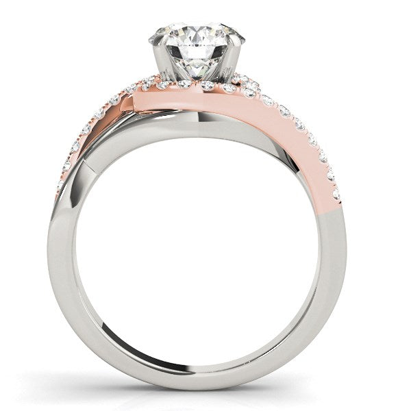 14k White And Rose Gold Bypass Diamond Engagement Ring (1 1/4 cttw) Rings RCJ