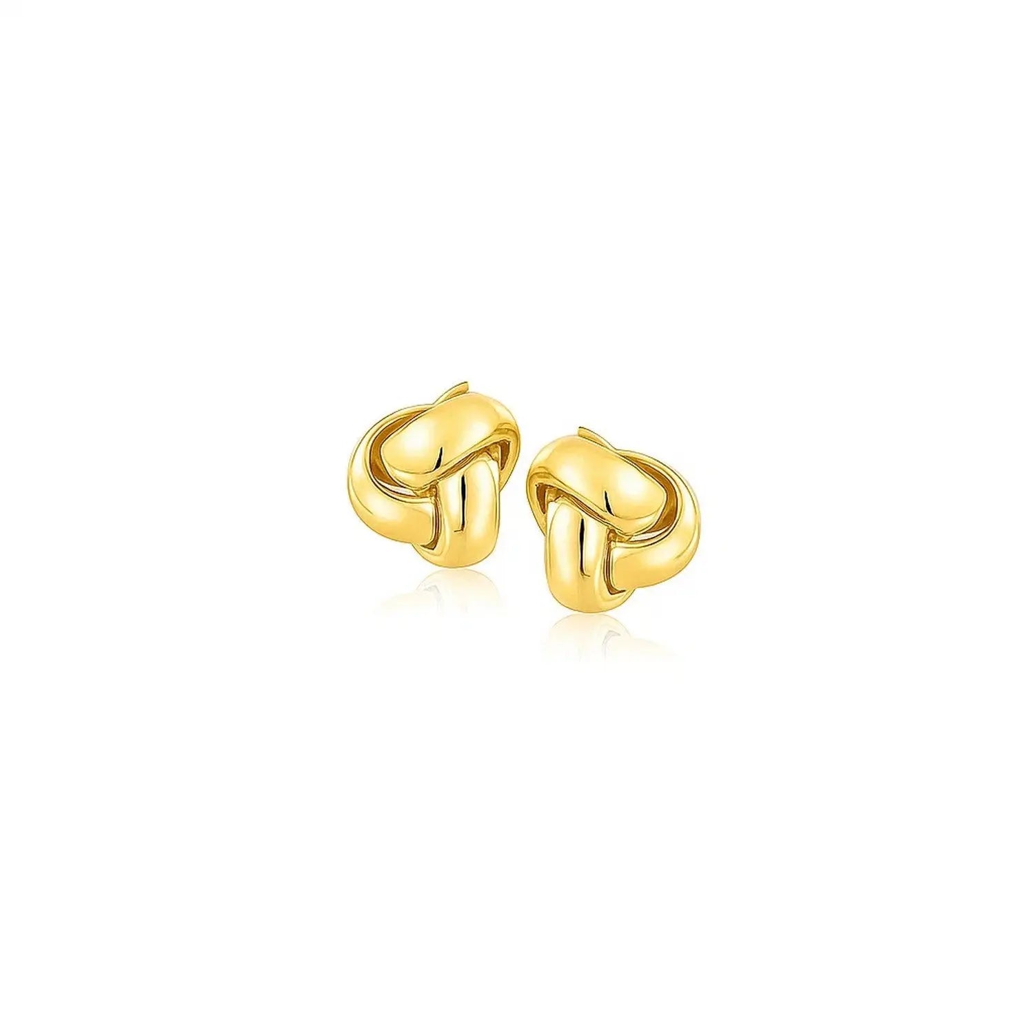 10k Yellow Gold Love Knot Stud Earrings RCJ