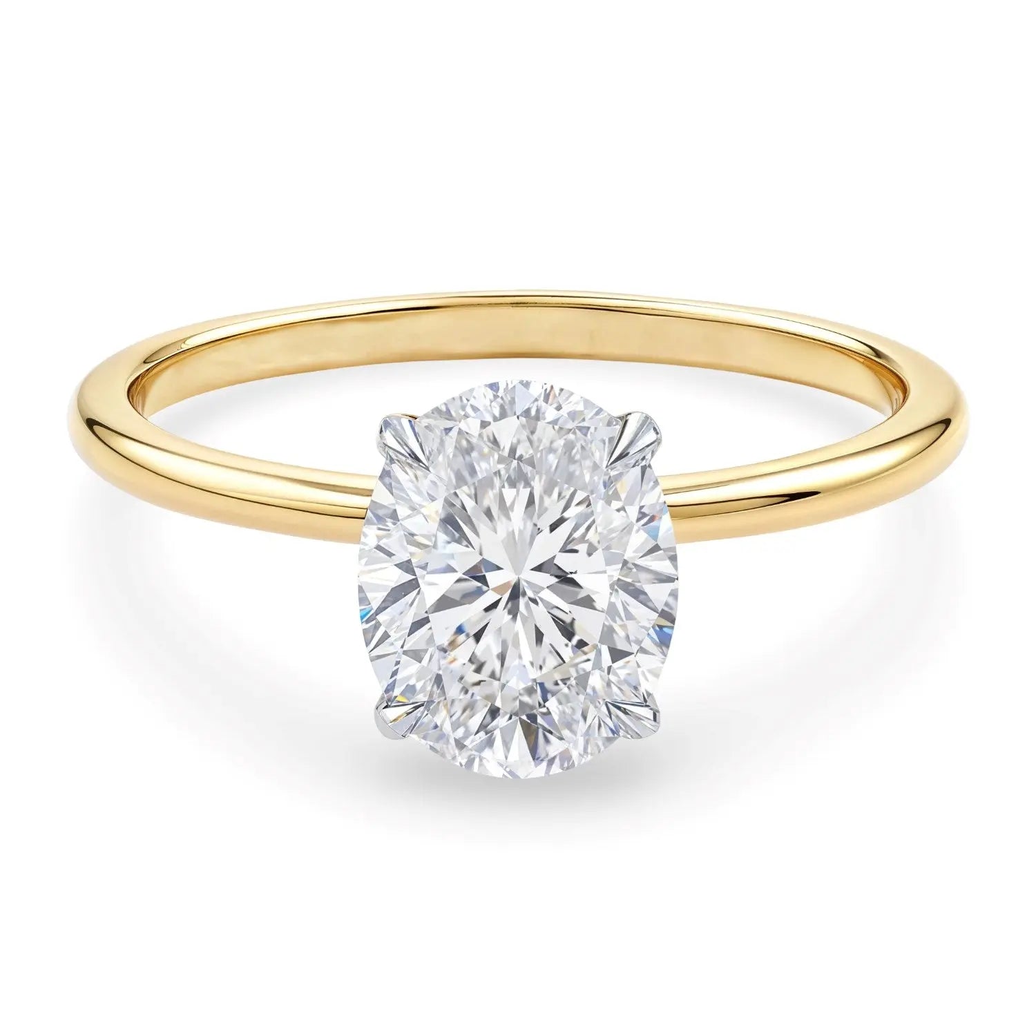 1 1/2 ct tw Oval Diamond Solitaire Ring in 10K Yellow Gold RCJ