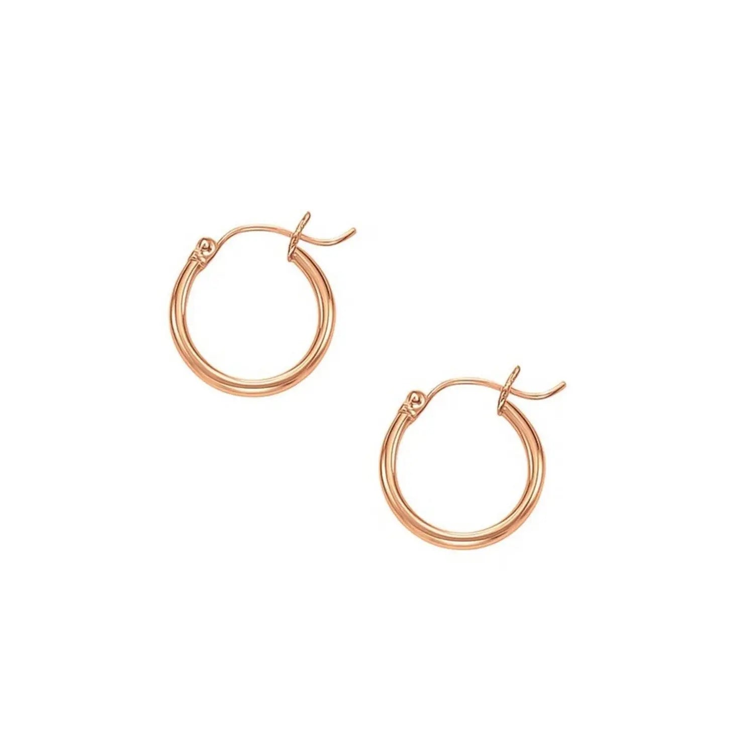 Classic Hoop Earrings in 14K Rose Gold 20mm RCJ