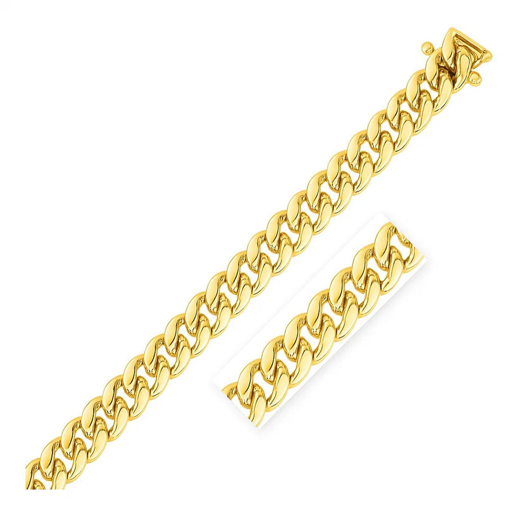 14k Yellow Gold Classic Miami Cuban Bracelet (10.10 mm) Bracelets RCJ