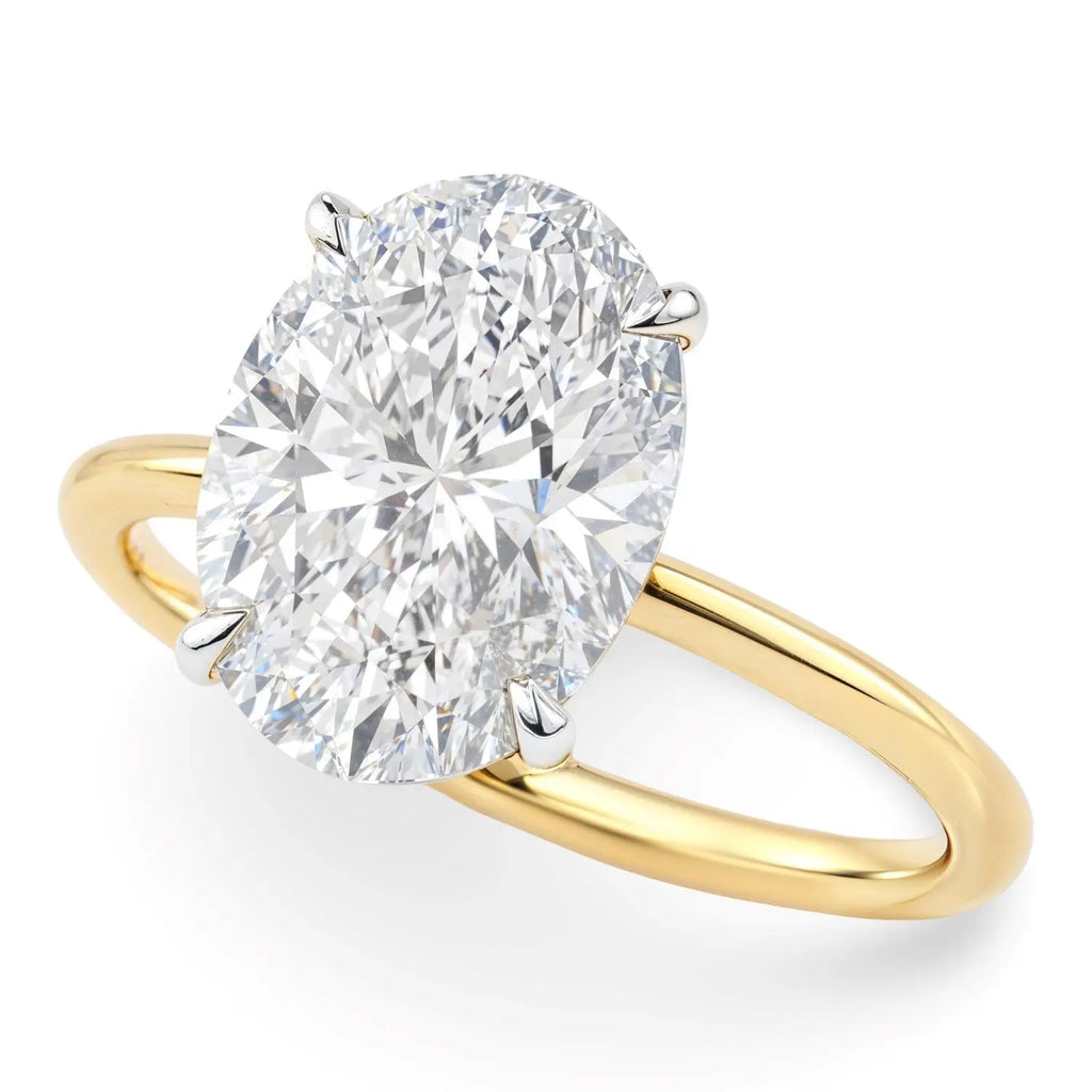 5 ct tw Oval Diamond Solitaire Ring in 10K Yellow Gold RCJ