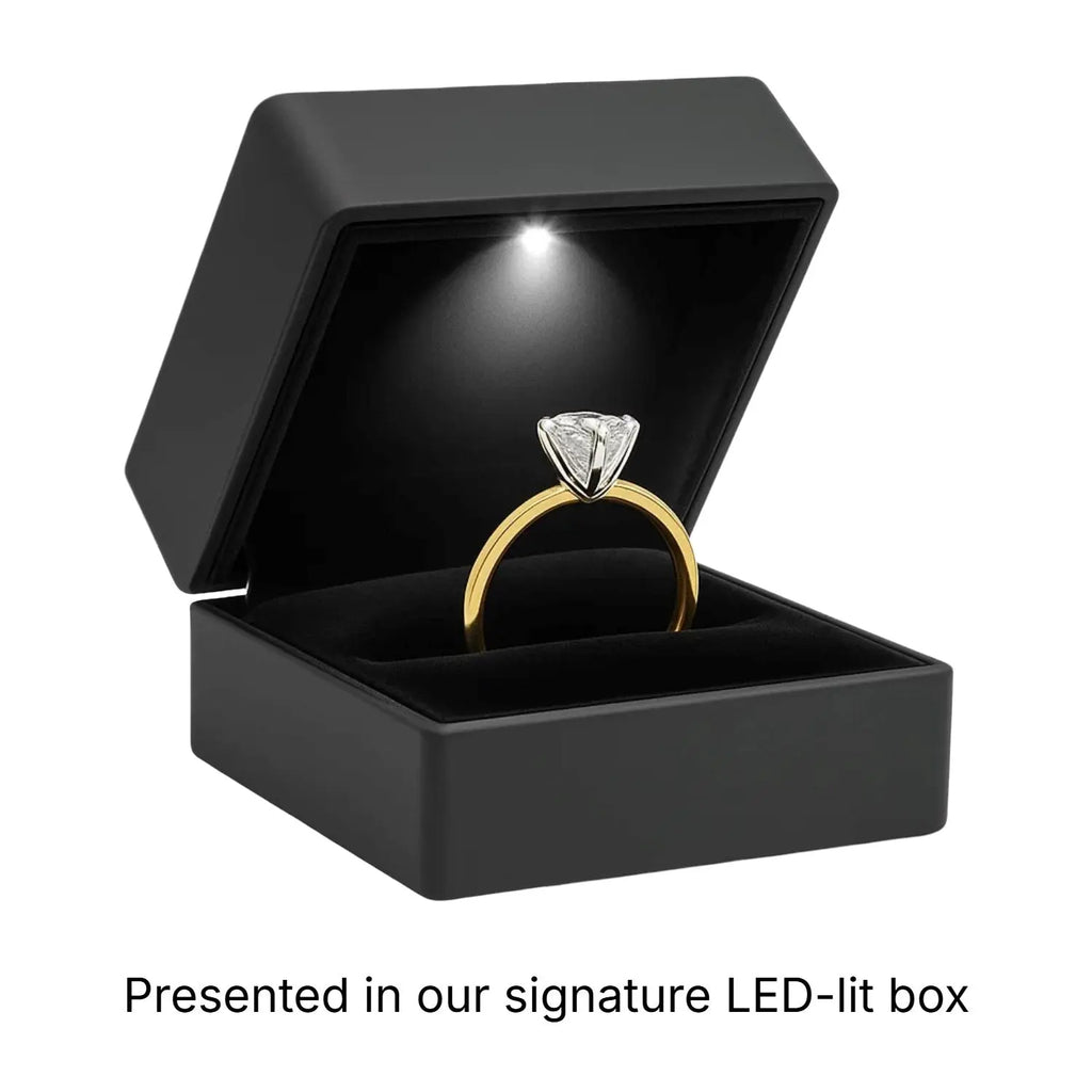 5 ct tw Oval Diamond Solitaire Ring in 10K Yellow Gold RCJ