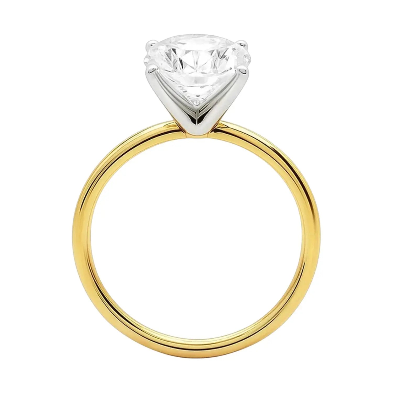 5 ct tw Oval Diamond Solitaire Ring in 10K Yellow Gold RCJ