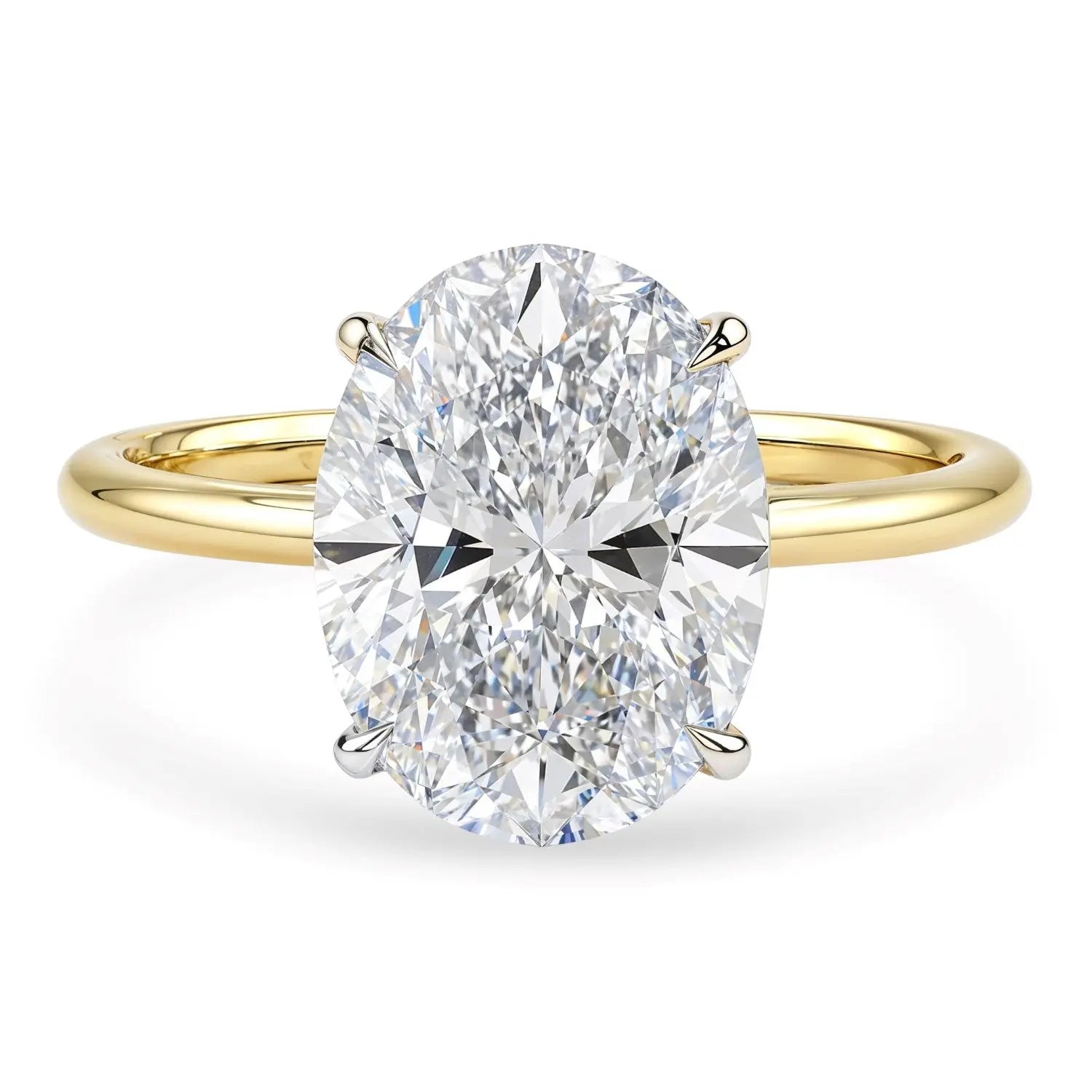 3 ct tw Diamond Solitaire Ring in 10K Yellow Gold RCJ