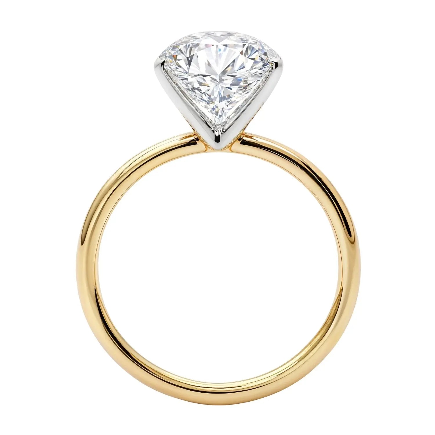 3 ct tw Diamond Solitaire Ring in 10K Yellow Gold RCJ