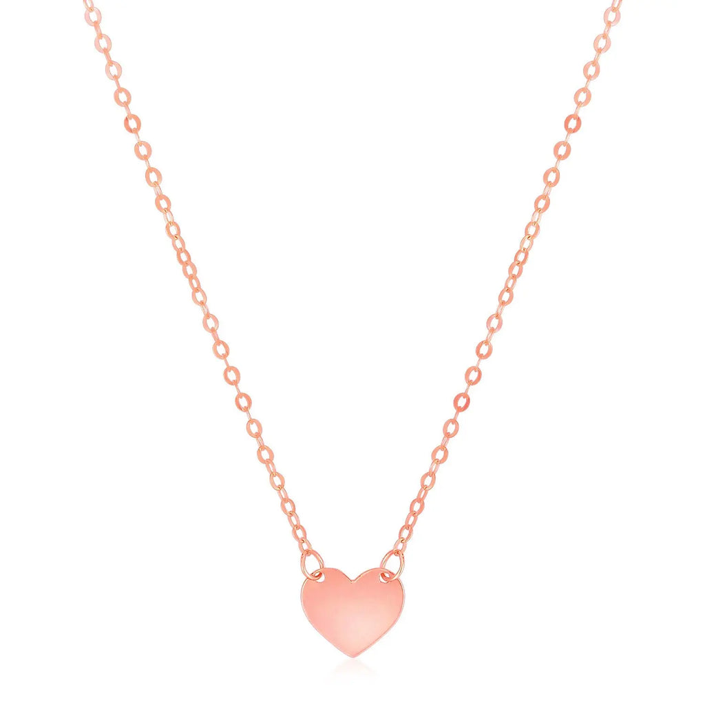 Mini Heart Necklace in 14K Rose Gold RCJ
