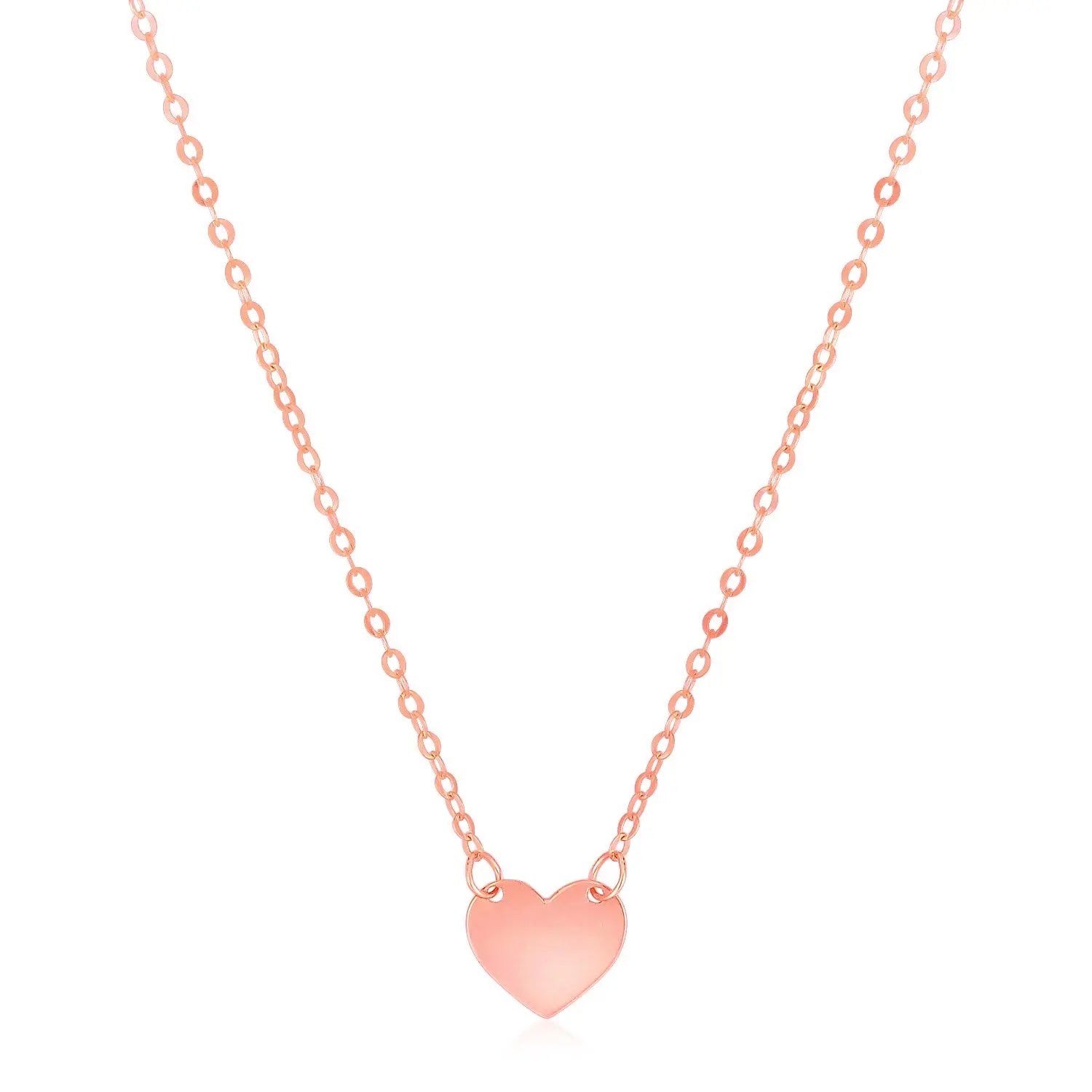 Mini Heart Necklace in 14K Rose Gold RCJ