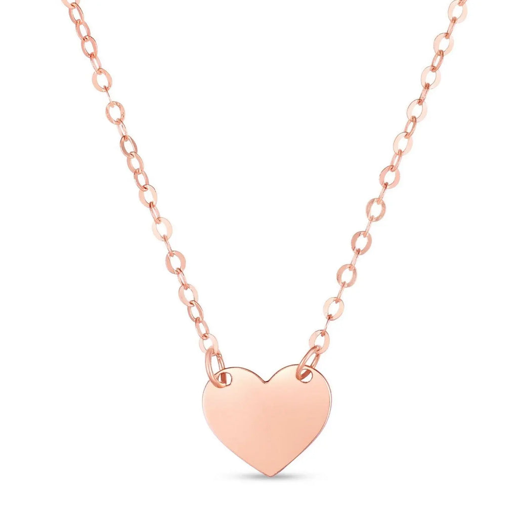 Mini Heart Necklace in 14K Rose Gold RCJ