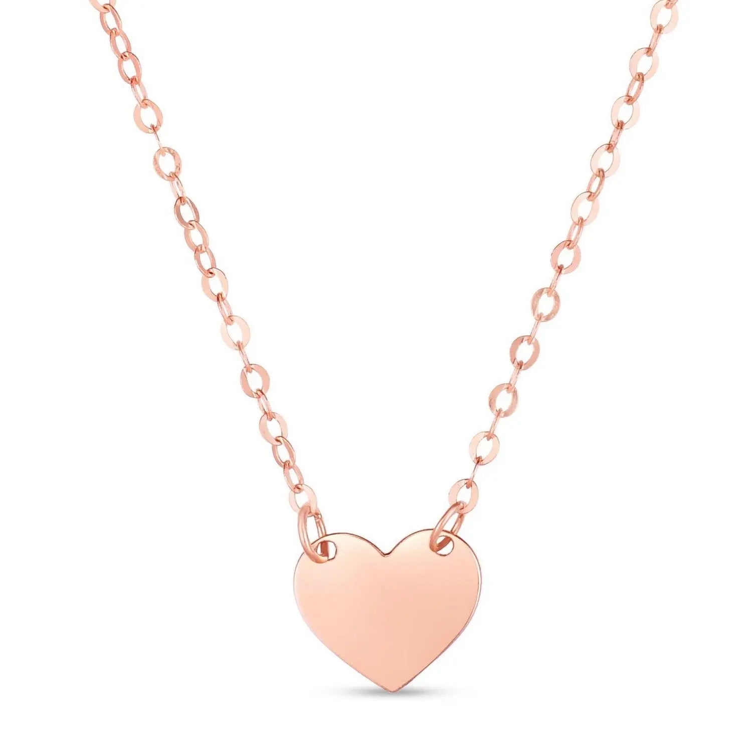 Mini Heart Necklace in 14K Rose Gold RCJ