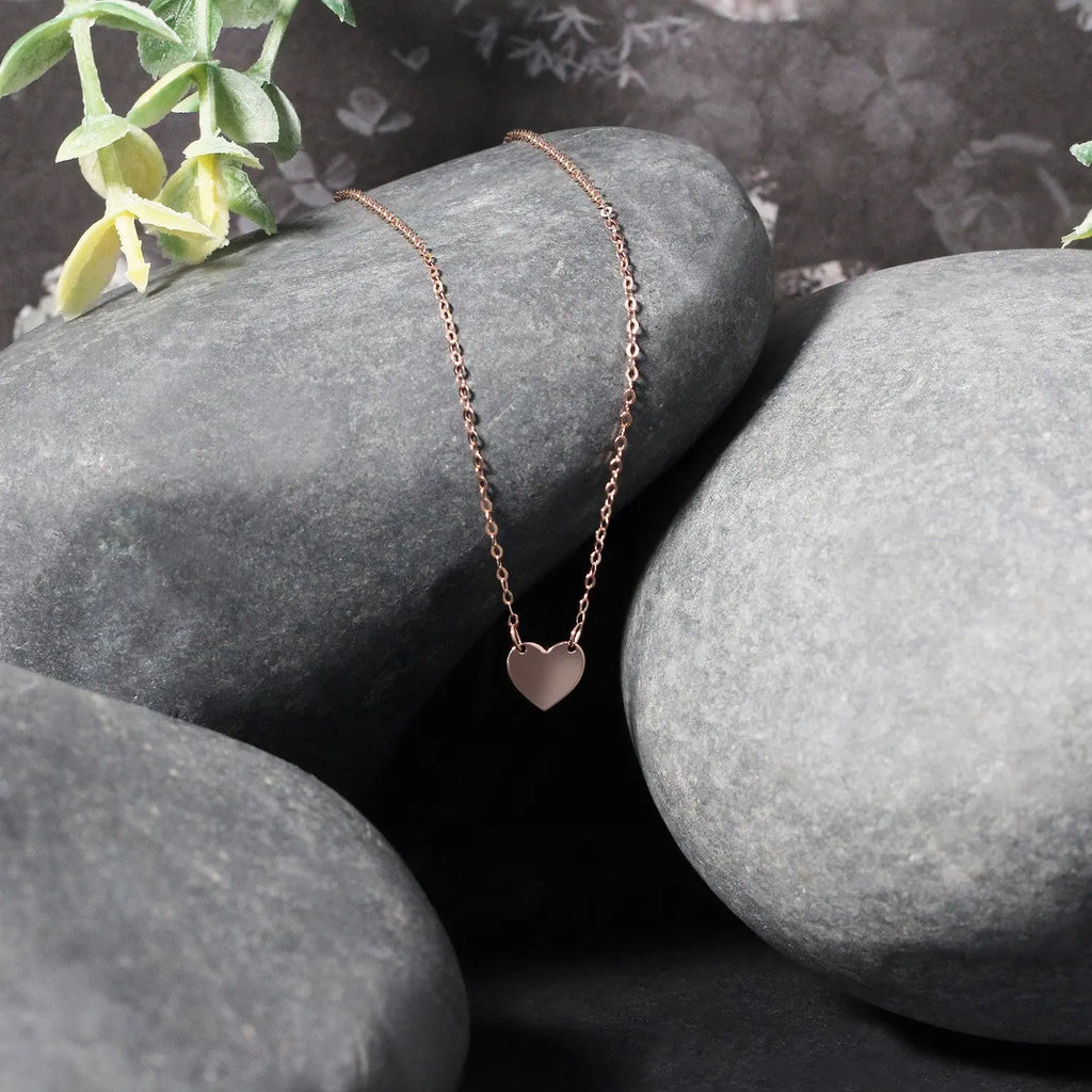 Mini Heart Necklace in 14K Rose Gold RCJ