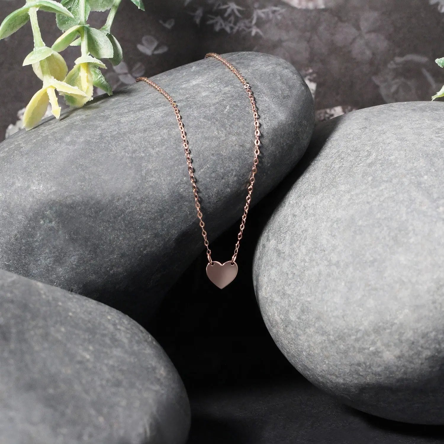 Mini Heart Necklace in 14K Rose Gold RCJ