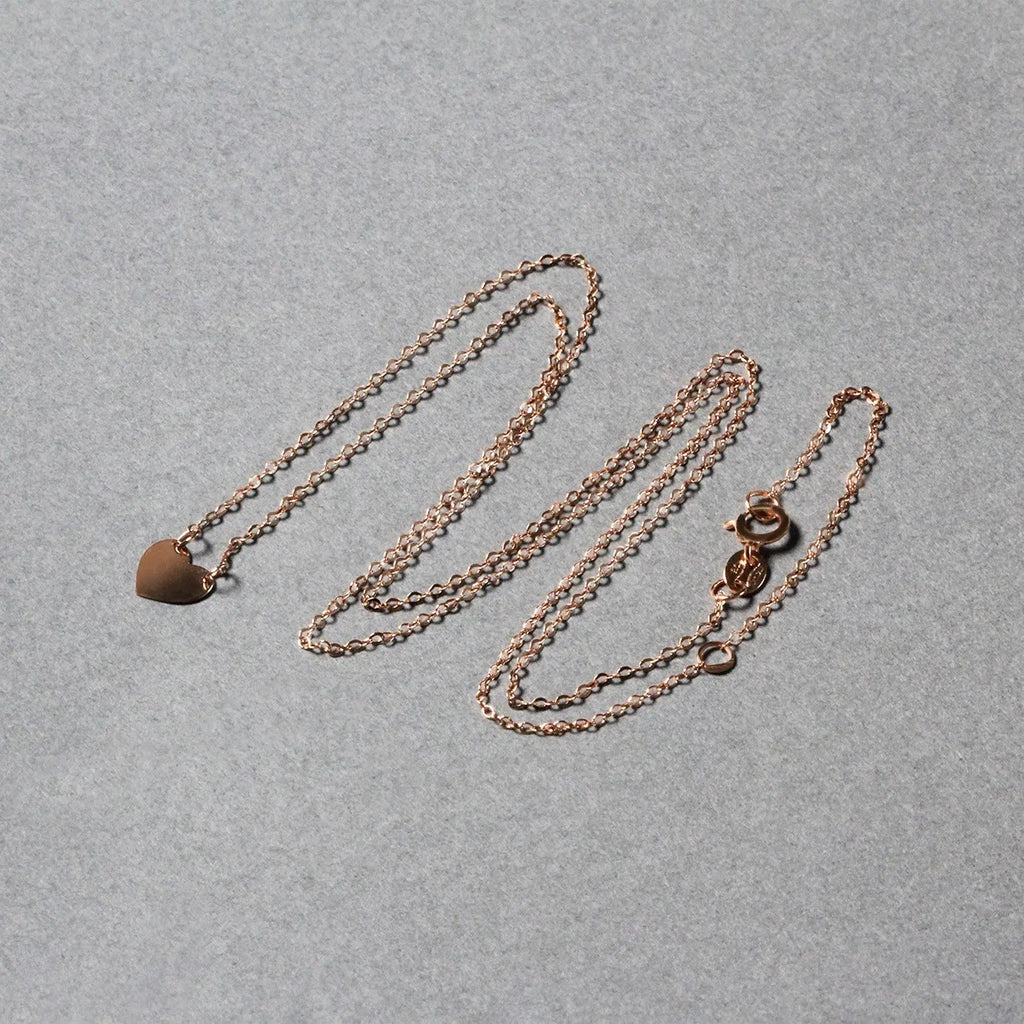 Mini Heart Necklace in 14K Rose Gold RCJ