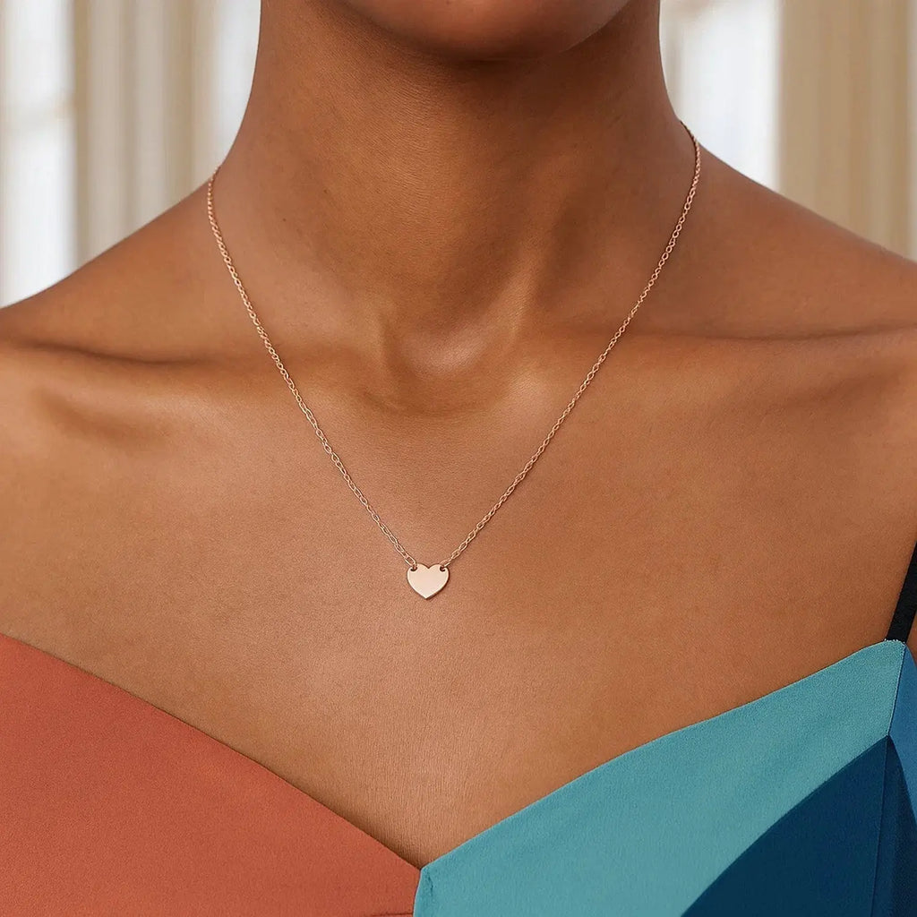 Mini Heart Necklace in 14K Rose Gold RCJ