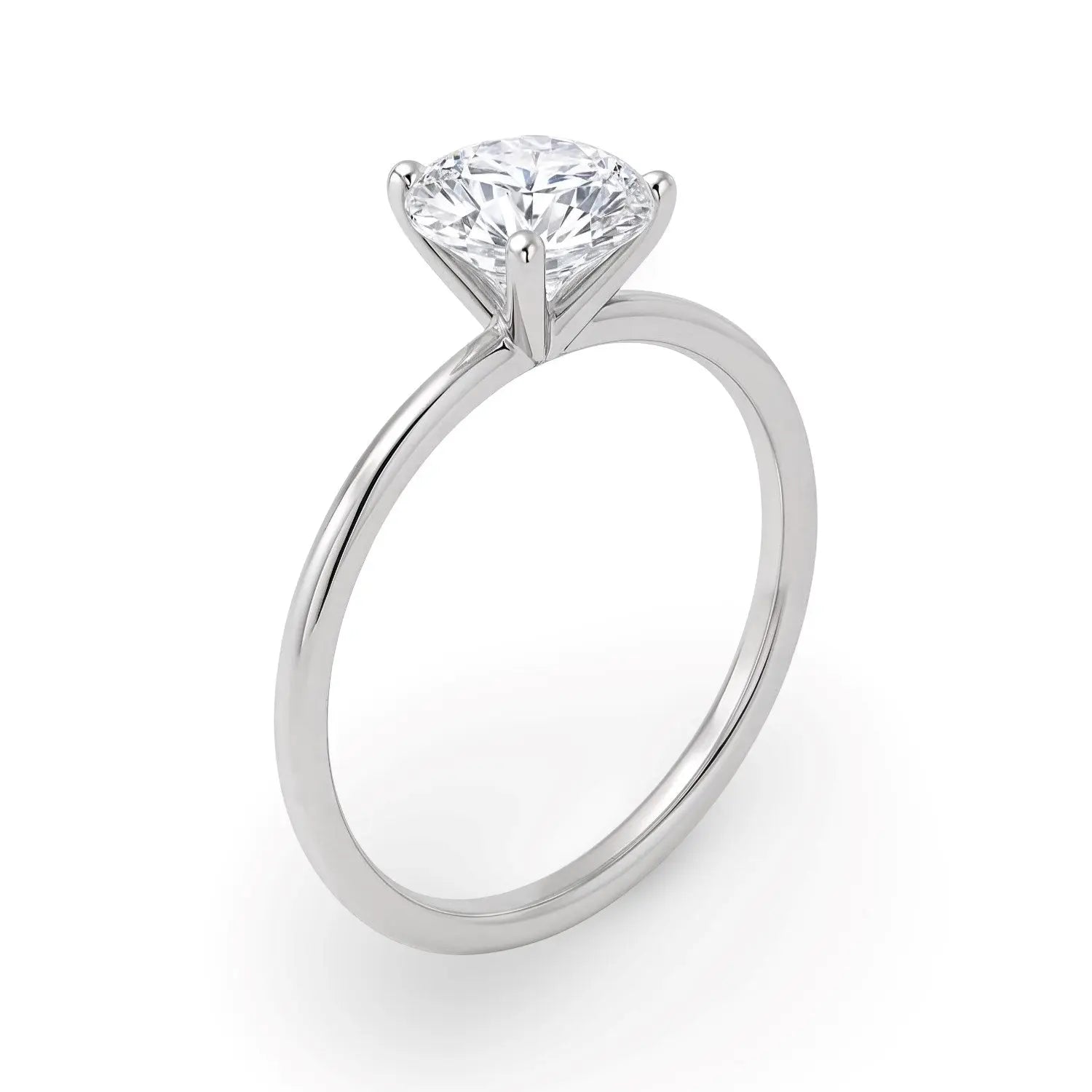 1 1/2 ct tw Round Diamond Solitaire Ring in 10K White Gold RCJ