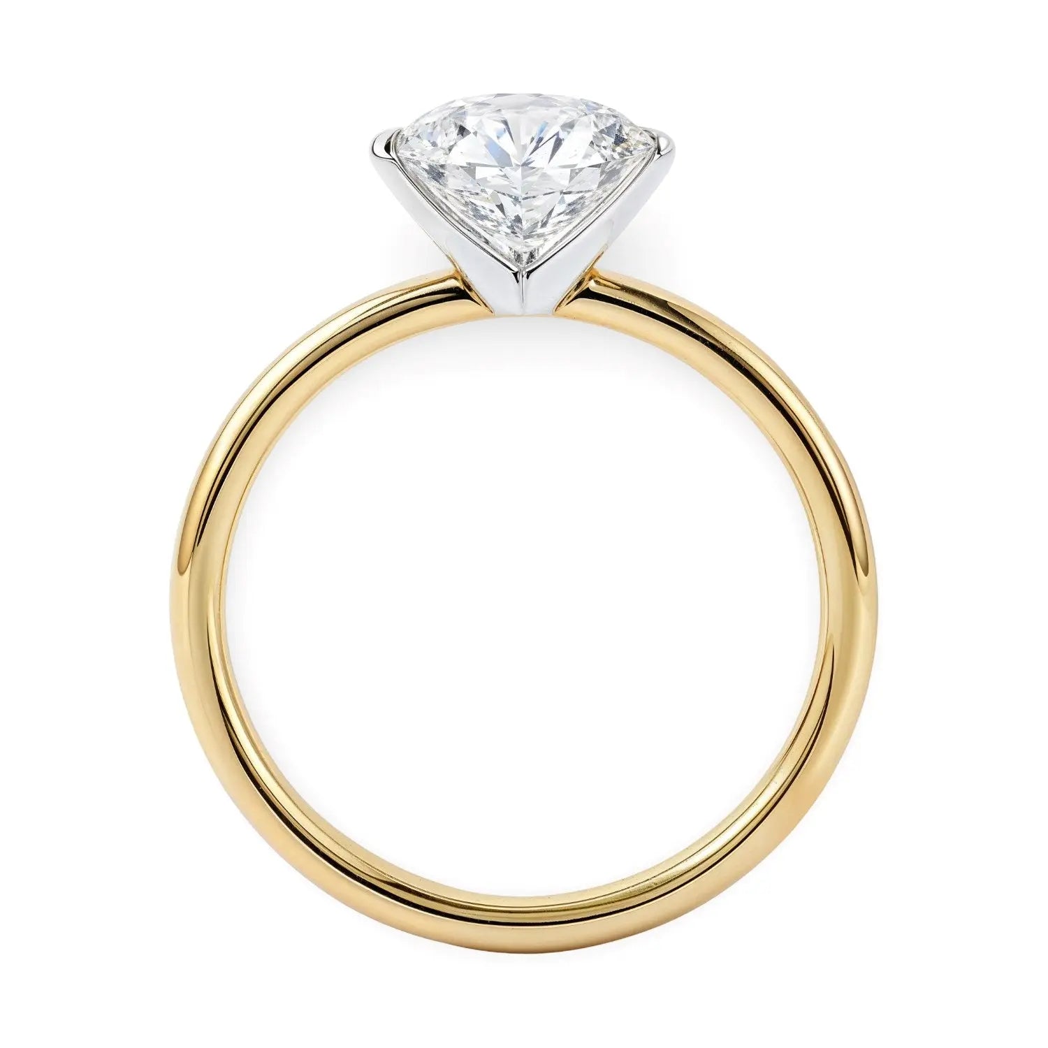 1 1/2 ct tw Round Diamond Solitaire Ring in 14K Yellow Gold RCJ