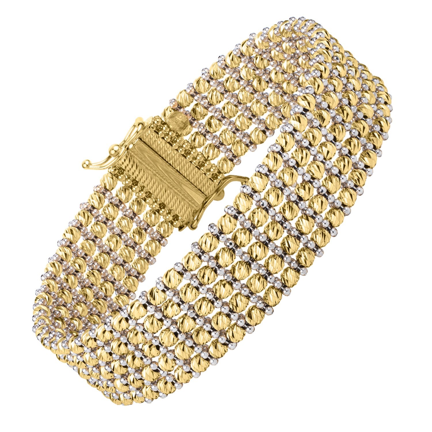 Medium Red Carpet Bracelet in 14K Two Tone Gold (14.10 mm) Bracelets RCJ