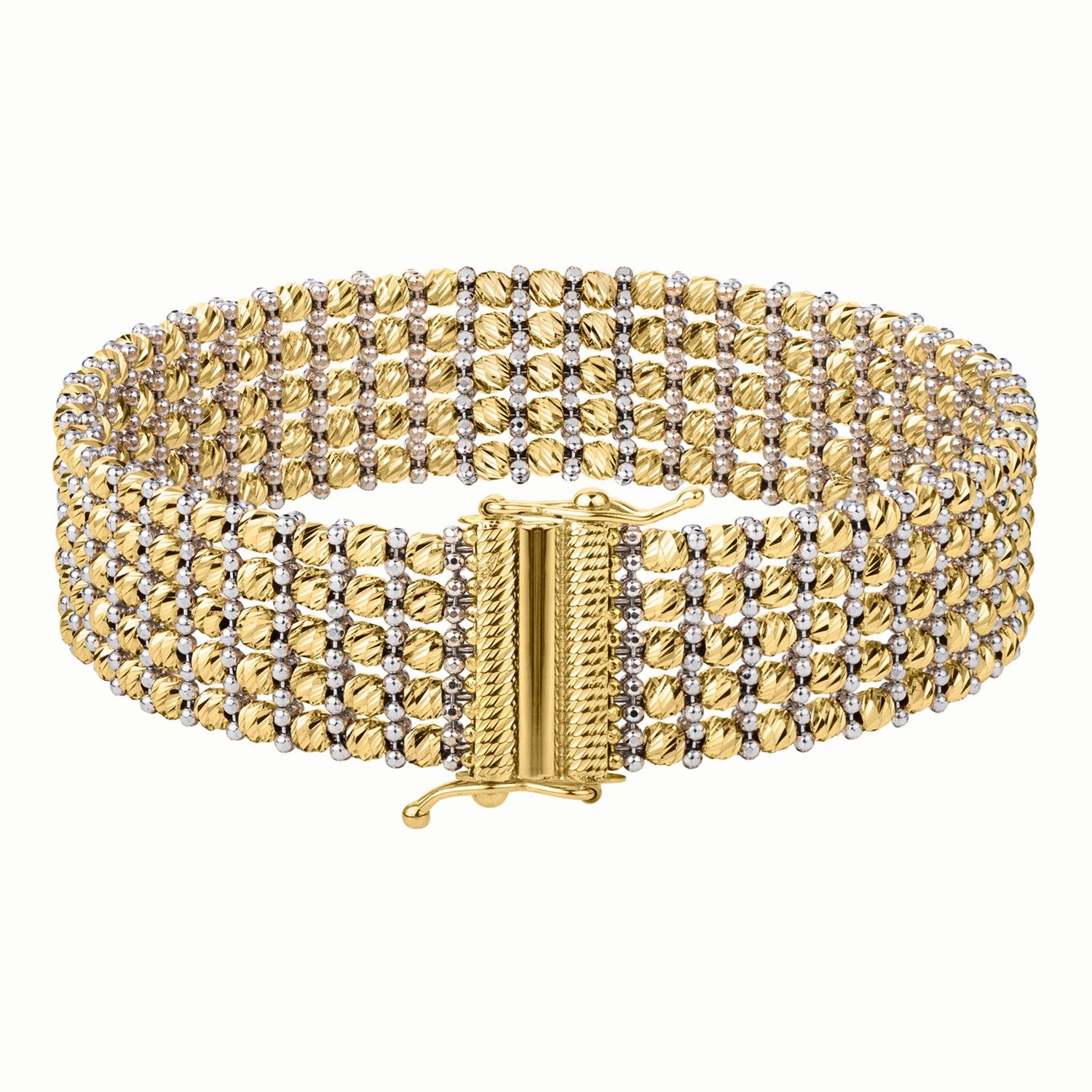 Medium Red Carpet Bracelet in 14K Two Tone Gold (14.10 mm) Bracelets RCJ