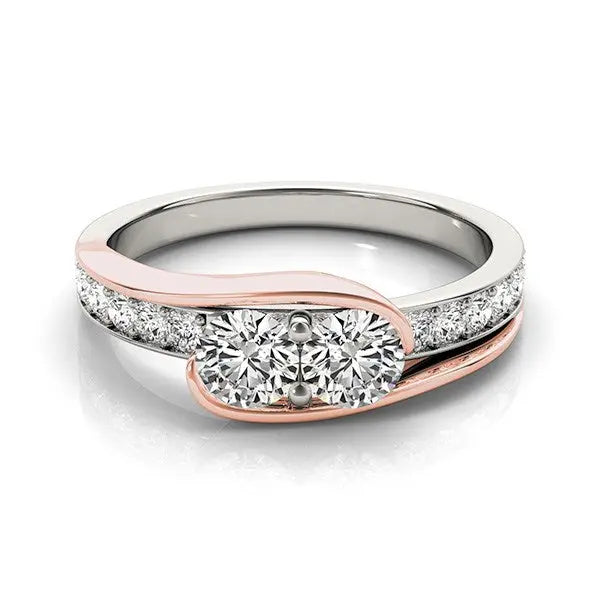 3/4 ct tw Diamond Ring in 14k White and Rose Gold RCJ