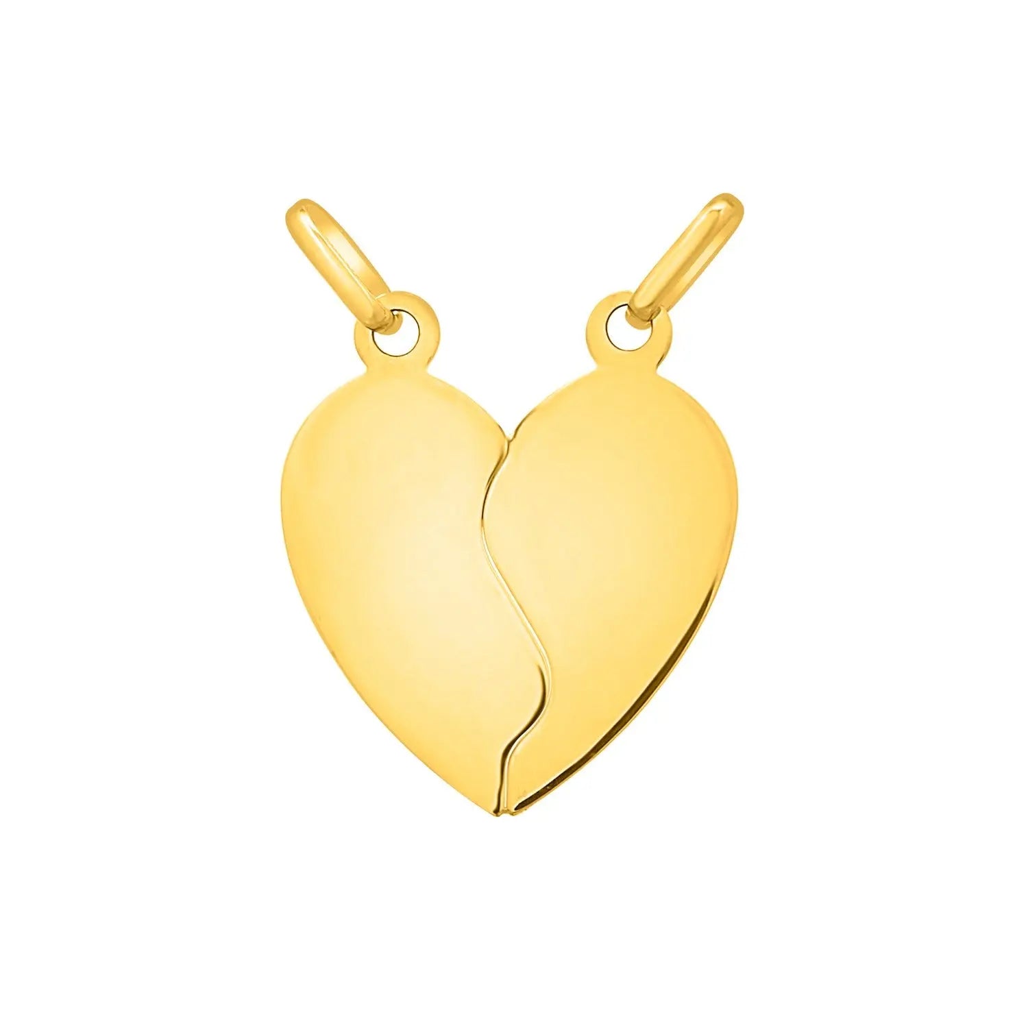 Broken Heart Pendant in 14K Yellow Gold RCJ